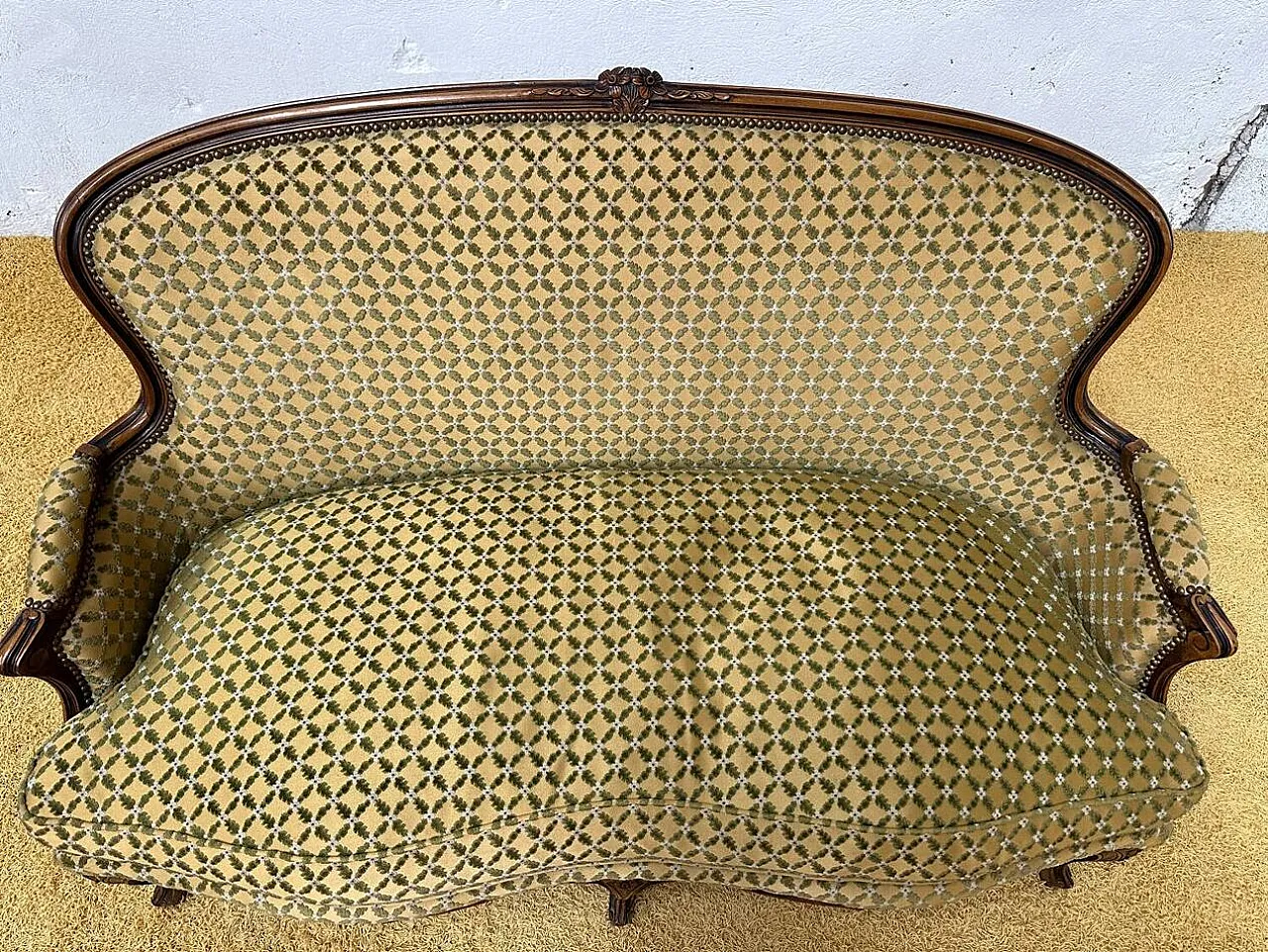 Divano in legno e tessuto, '700 8