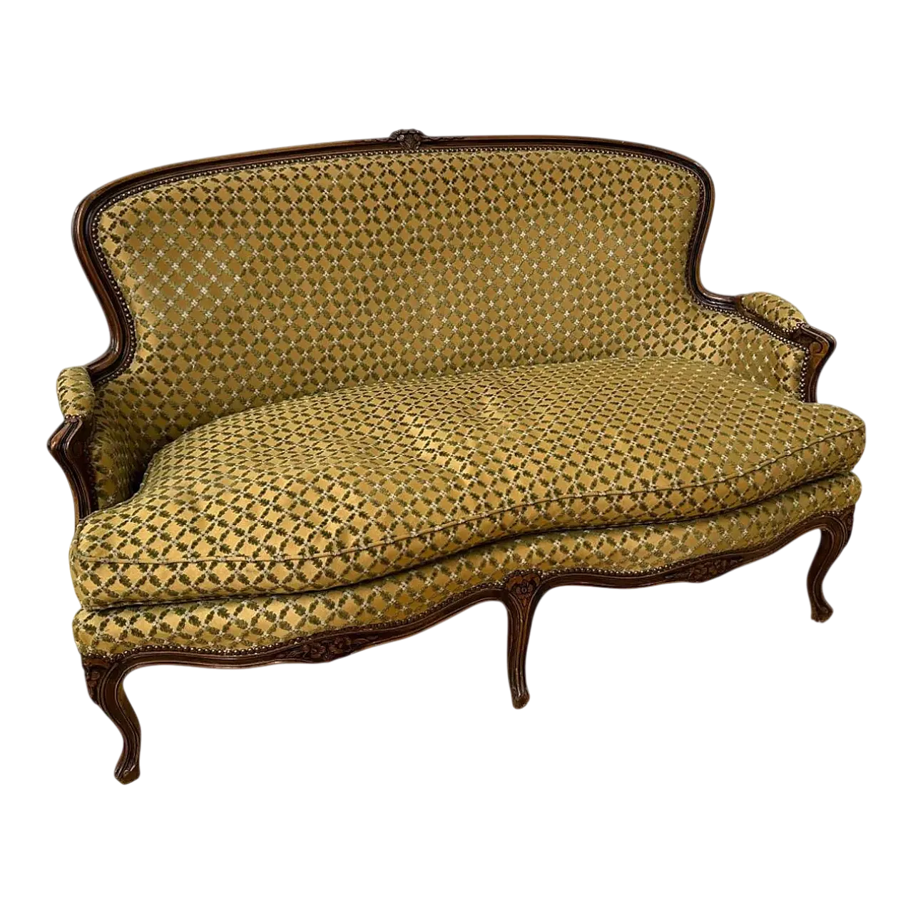 Divano in legno e tessuto, '700 9