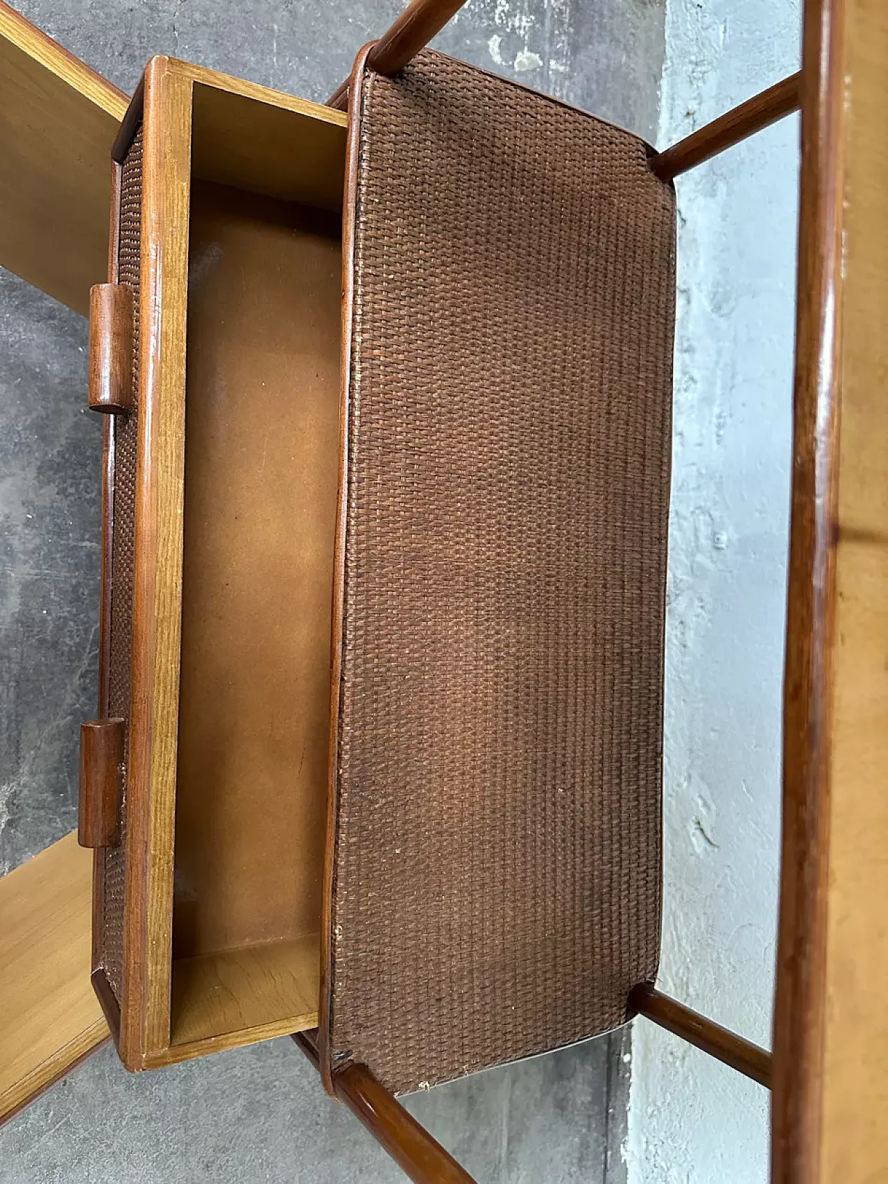 Rattan and wicker bookcase, late 20th century 8