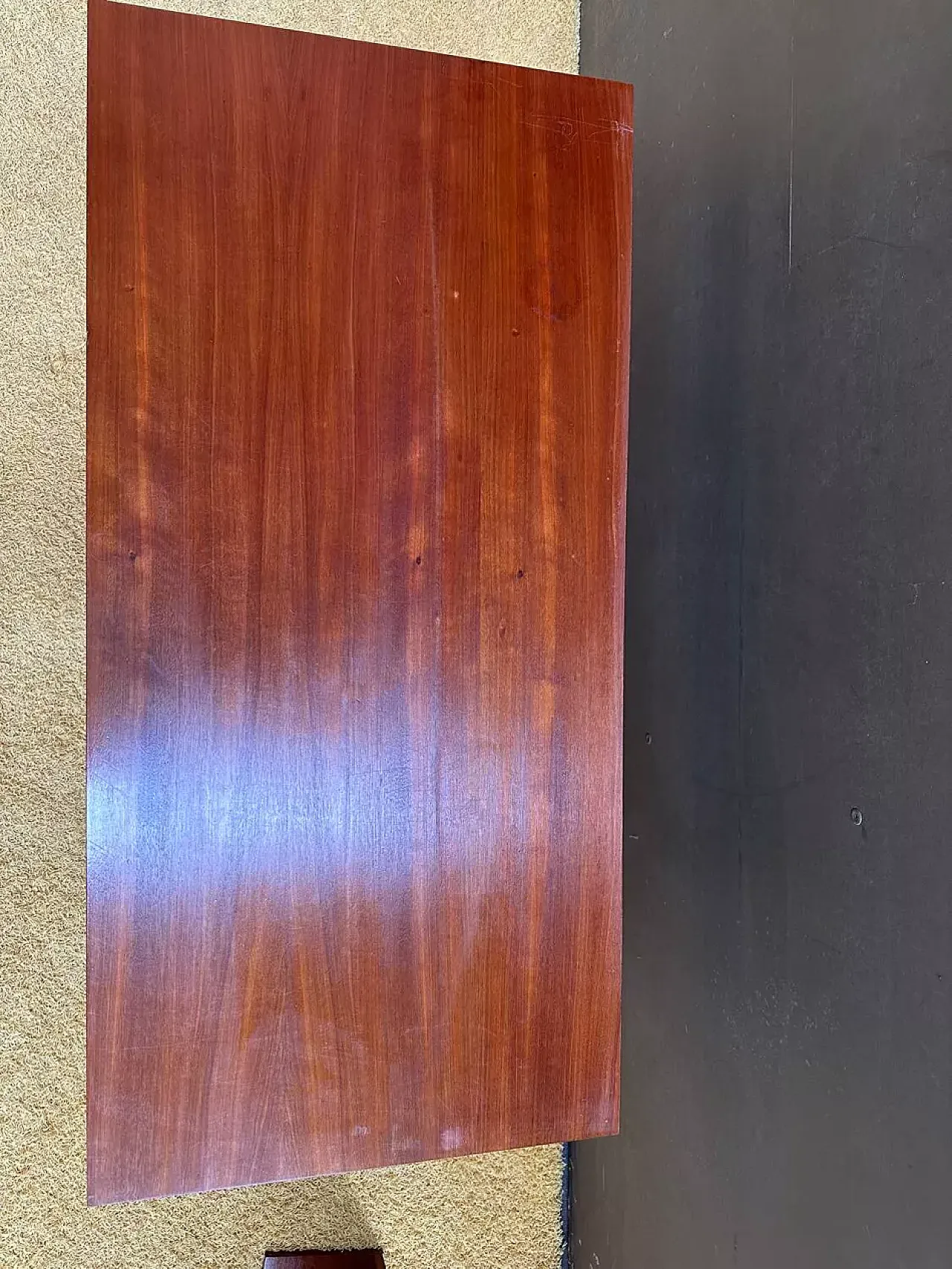 Scrivania scandinava di GDR, in teak impiallacciato, fine '900 11