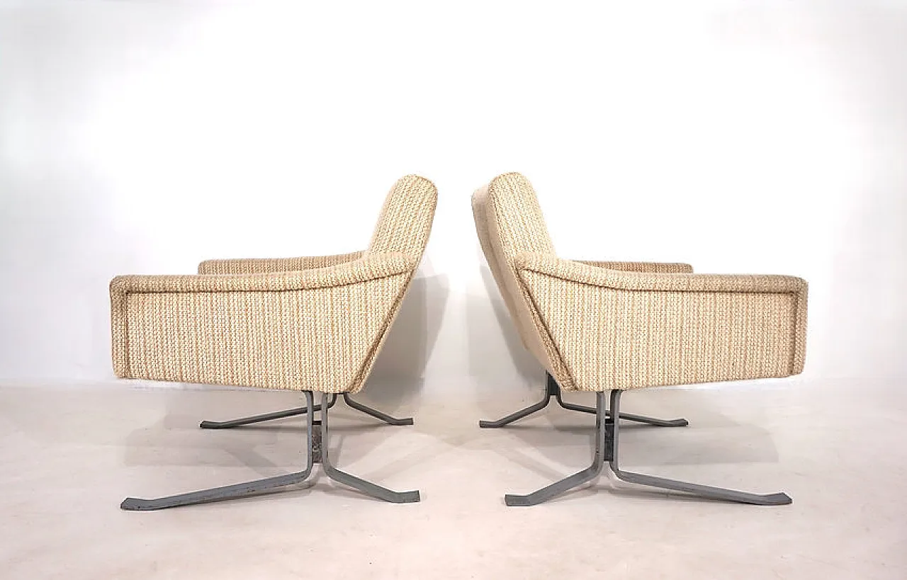 Coppia di sedie a sdraio a sbalzo Röhl, anni '60 3