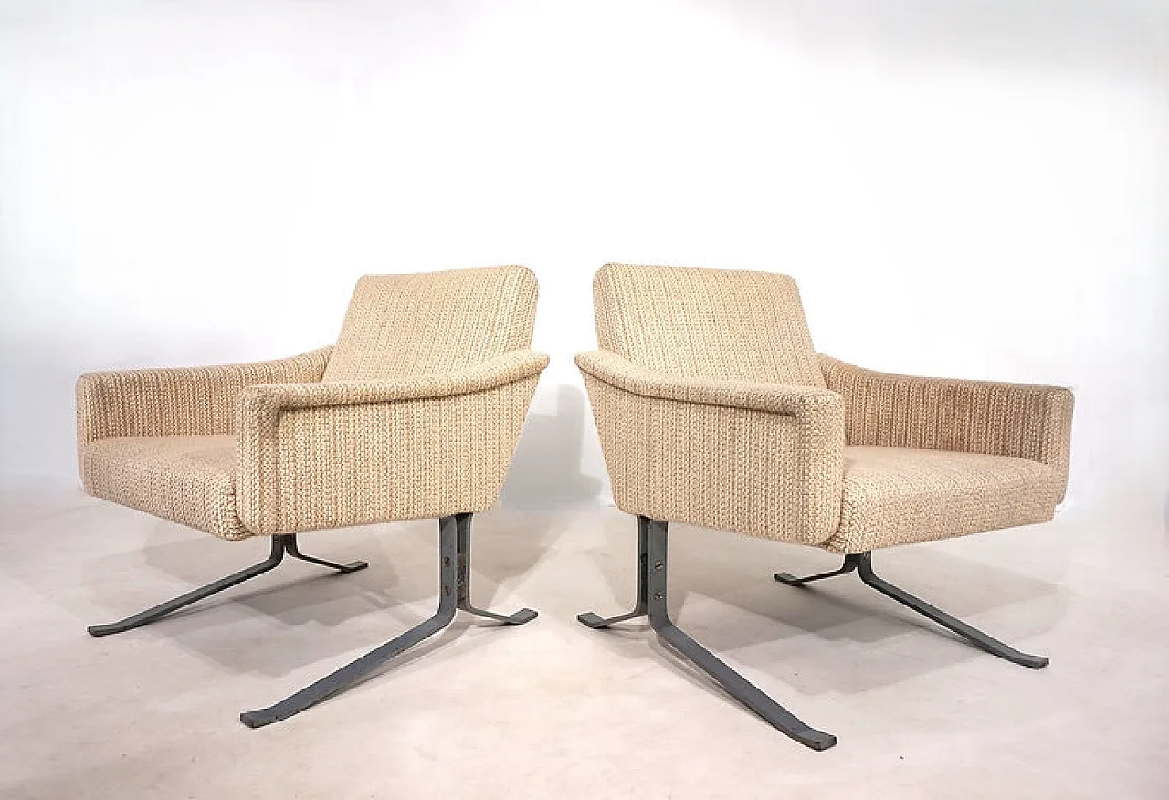 Coppia di sedie a sdraio a sbalzo Röhl, anni '60 4