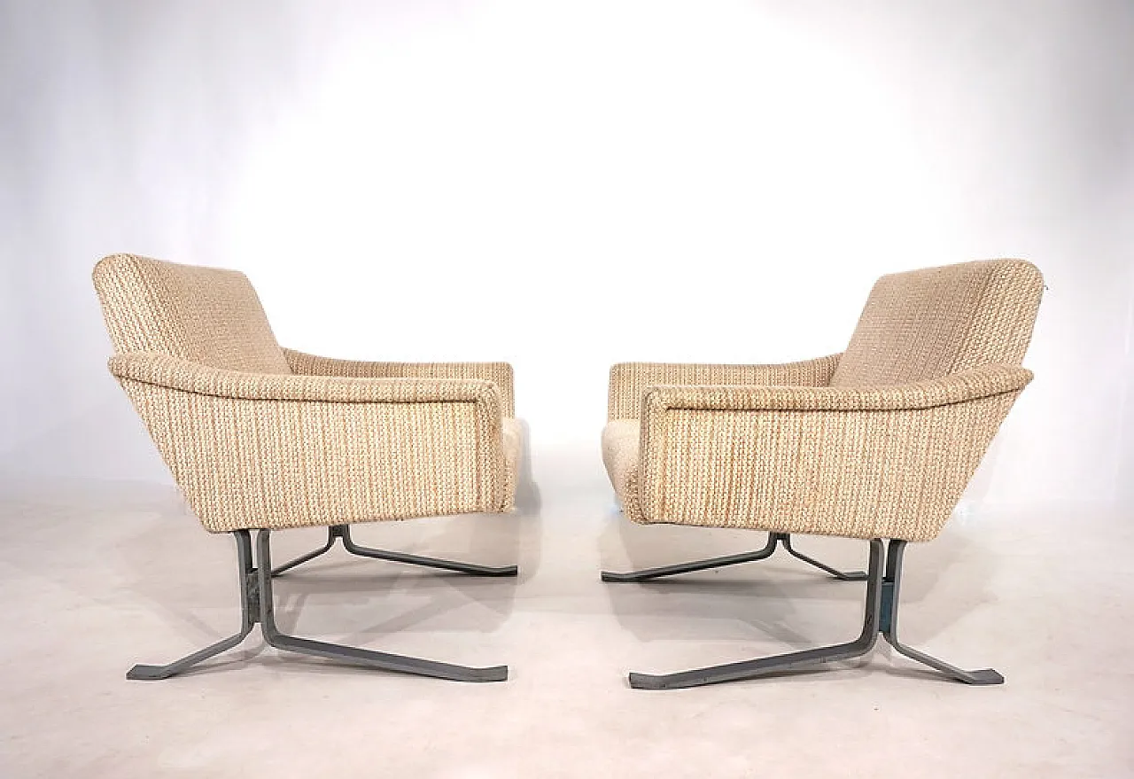 Coppia di sedie a sdraio a sbalzo Röhl, anni '60 6