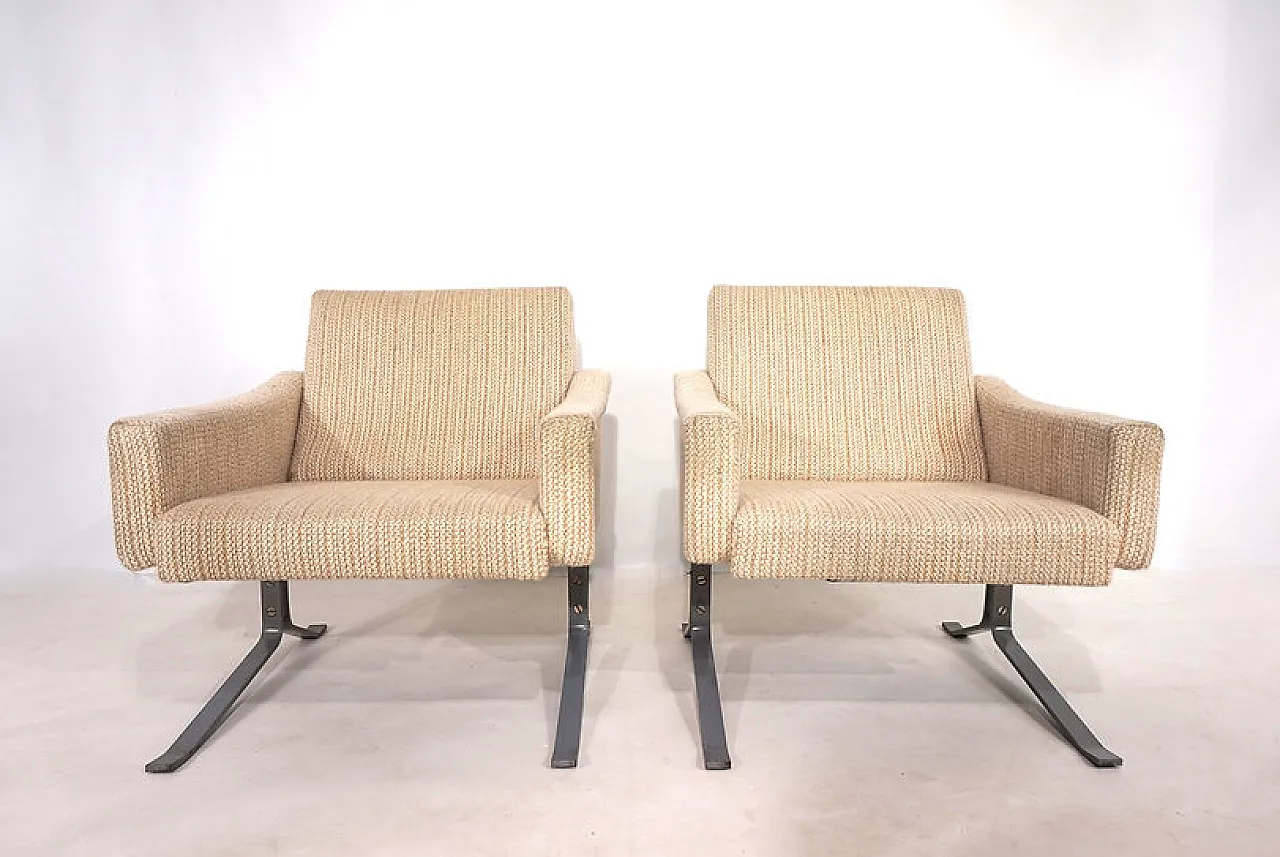 Coppia di sedie a sdraio a sbalzo Röhl, anni '60 7