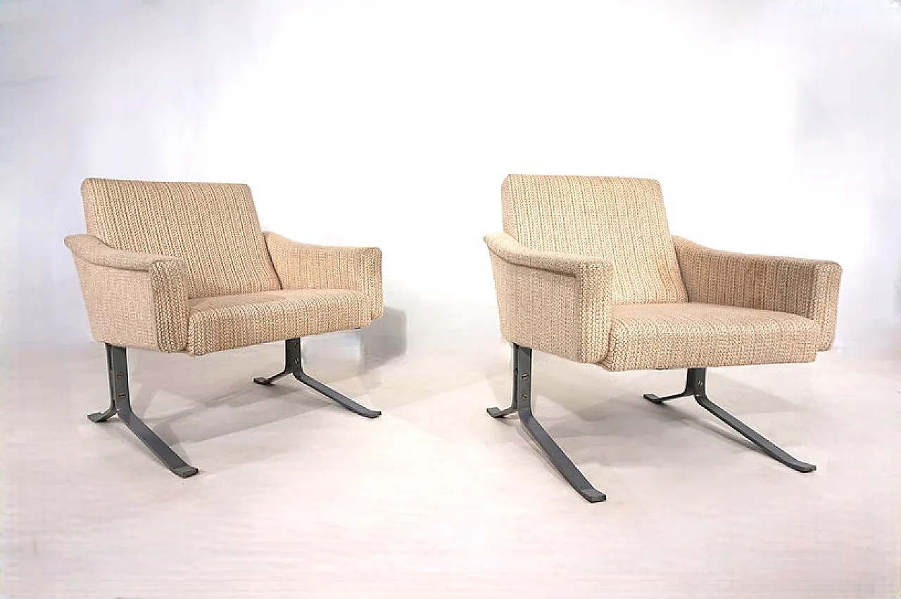 Coppia di sedie a sdraio a sbalzo Röhl, anni '60 15