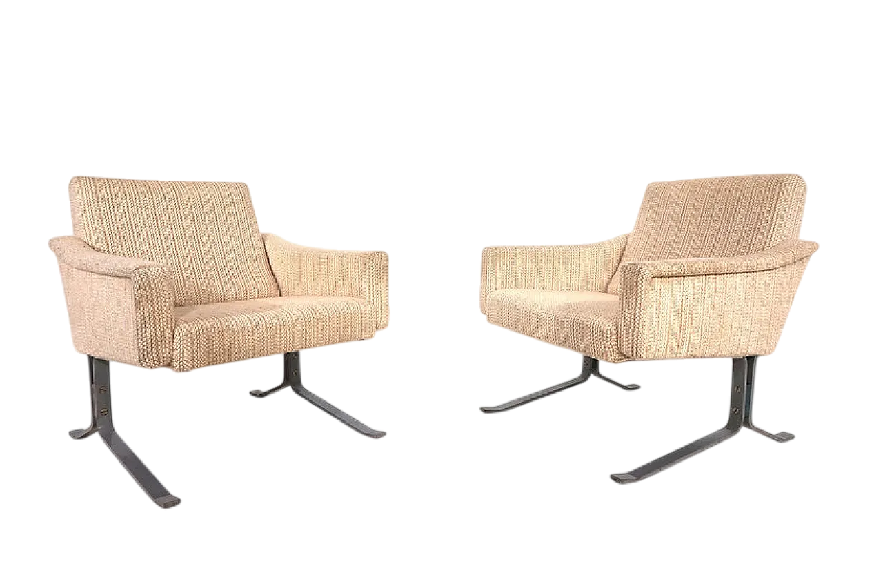 Coppia di sedie a sdraio a sbalzo Röhl, anni '60 16