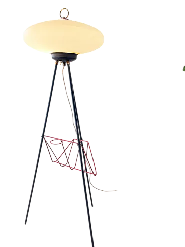Floor lamp with magazine door, 1950s