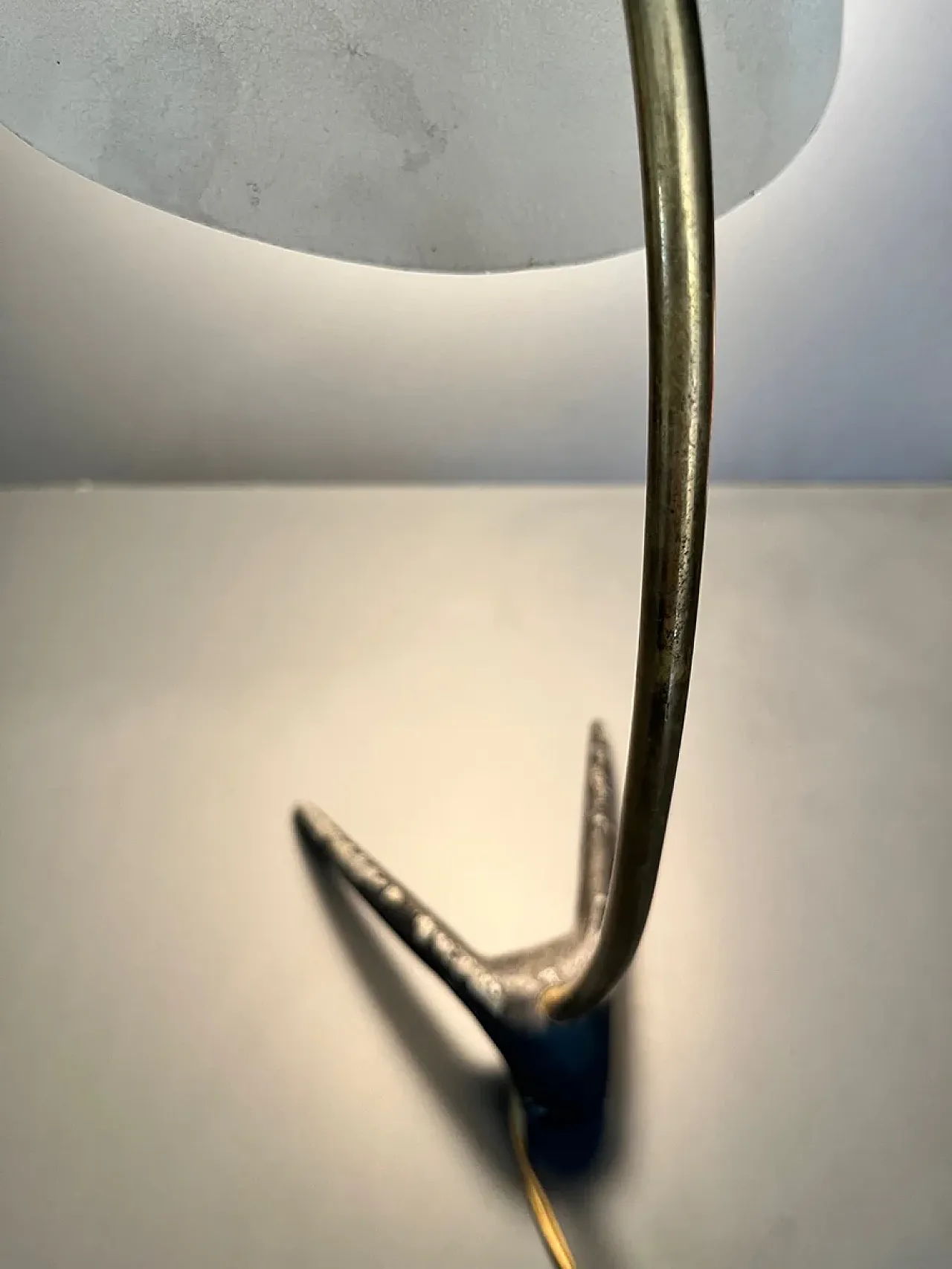 Brass and metal table lamp, 1950s 3