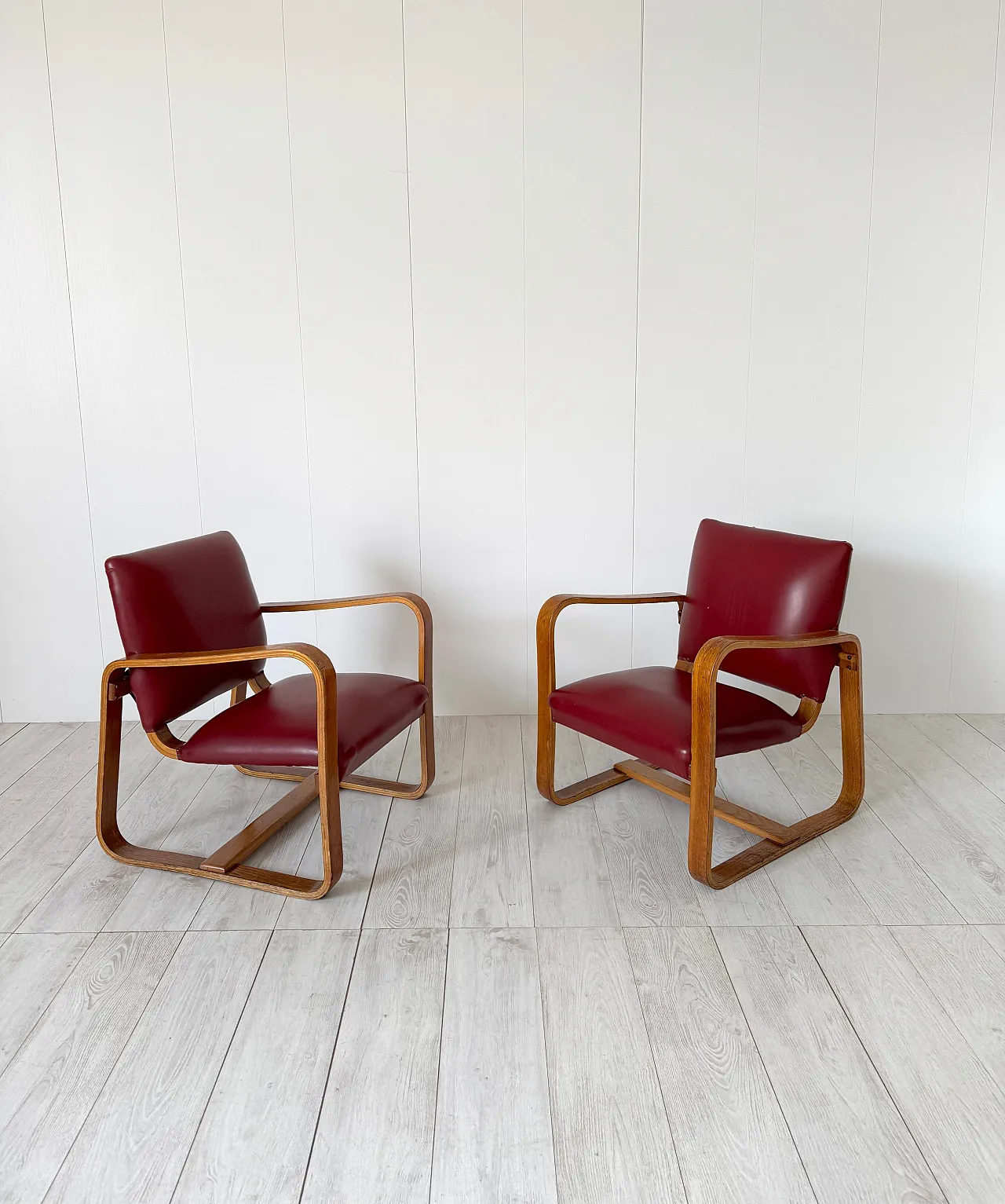 Coppia di poltrone Lamellare di Giuseppe Pagano Pogatschnig, anni '40 2