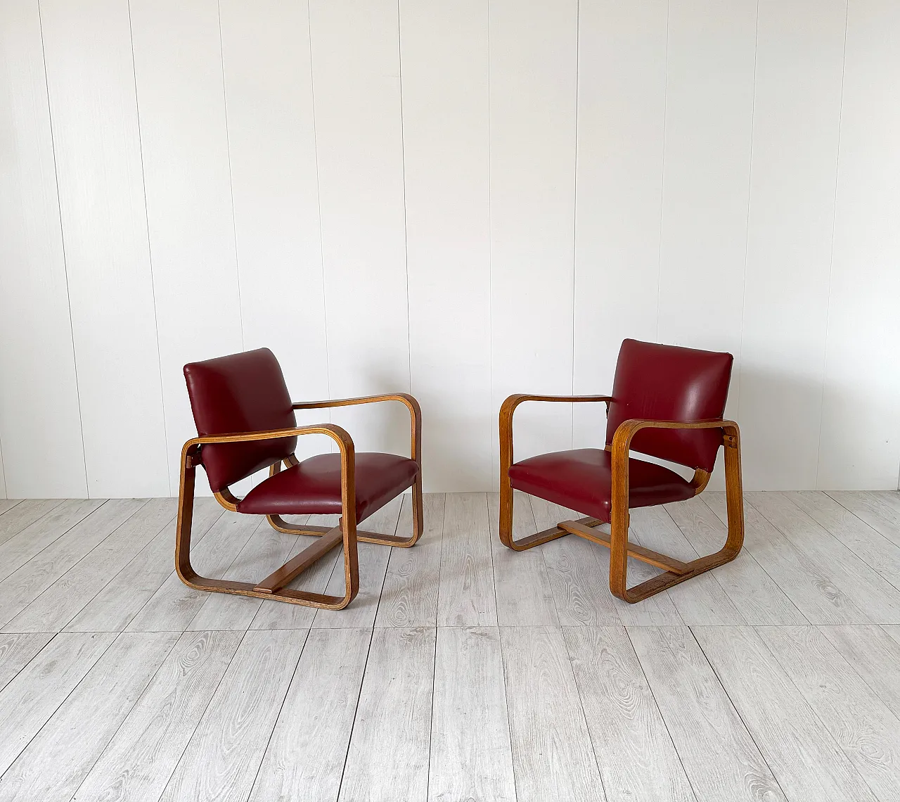 Coppia di poltrone Lamellare di Giuseppe Pagano Pogatschnig, anni '40 3