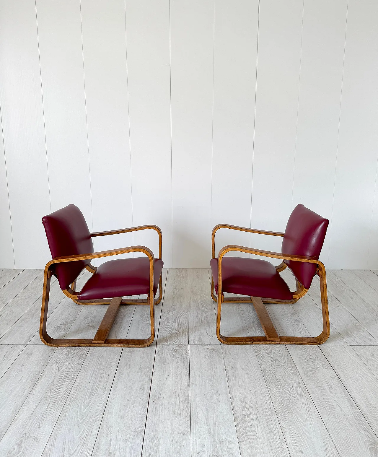 Coppia di poltrone Lamellare di Giuseppe Pagano Pogatschnig, anni '40 6