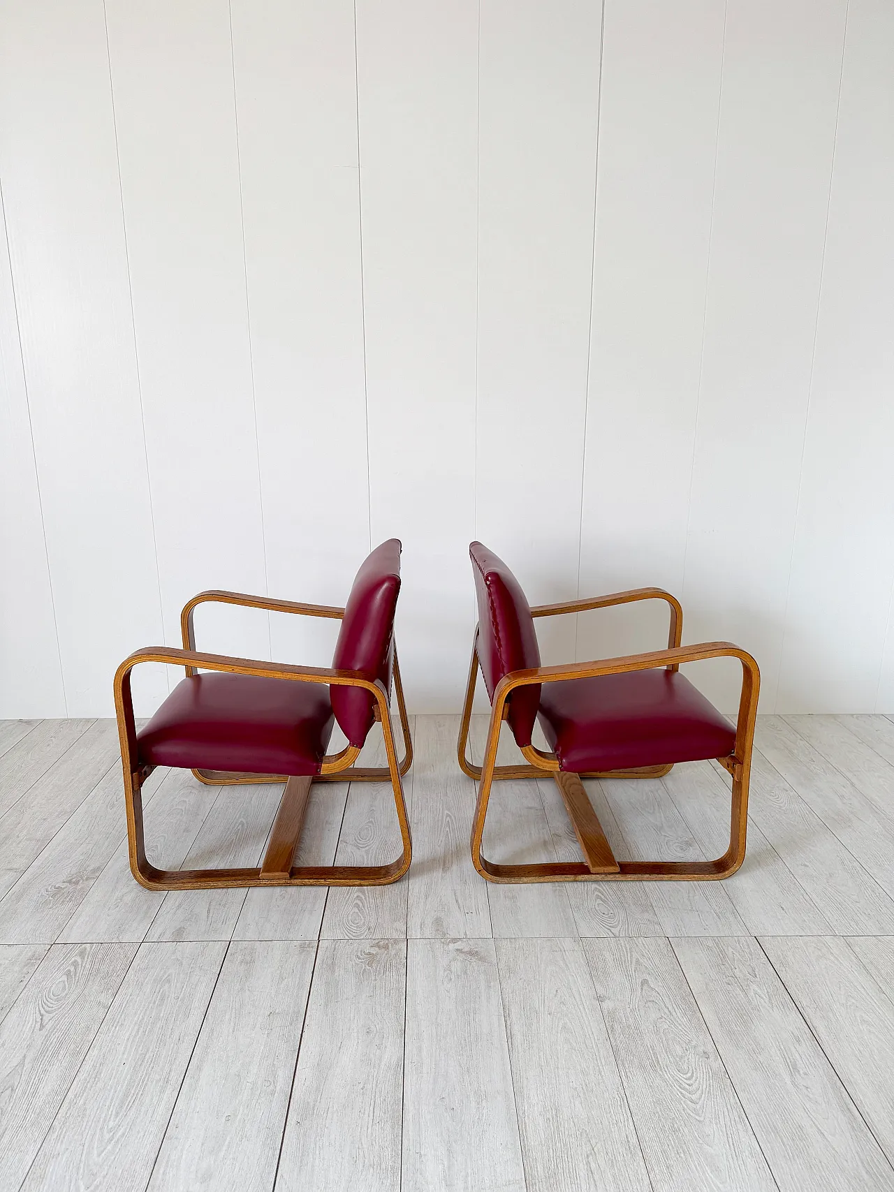 Coppia di poltrone Lamellare di Giuseppe Pagano Pogatschnig, anni '40 12