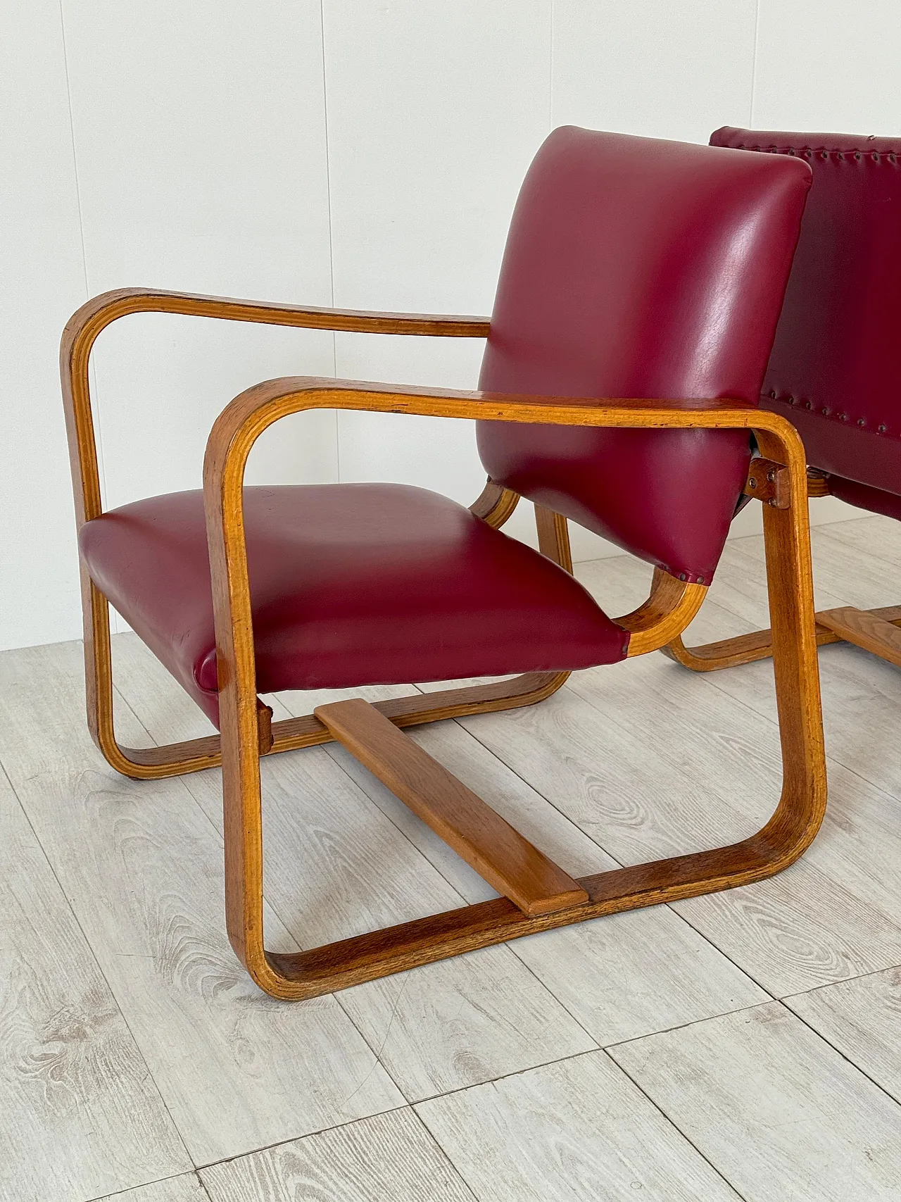 Coppia di poltrone Lamellare di Giuseppe Pagano Pogatschnig, anni '40 16