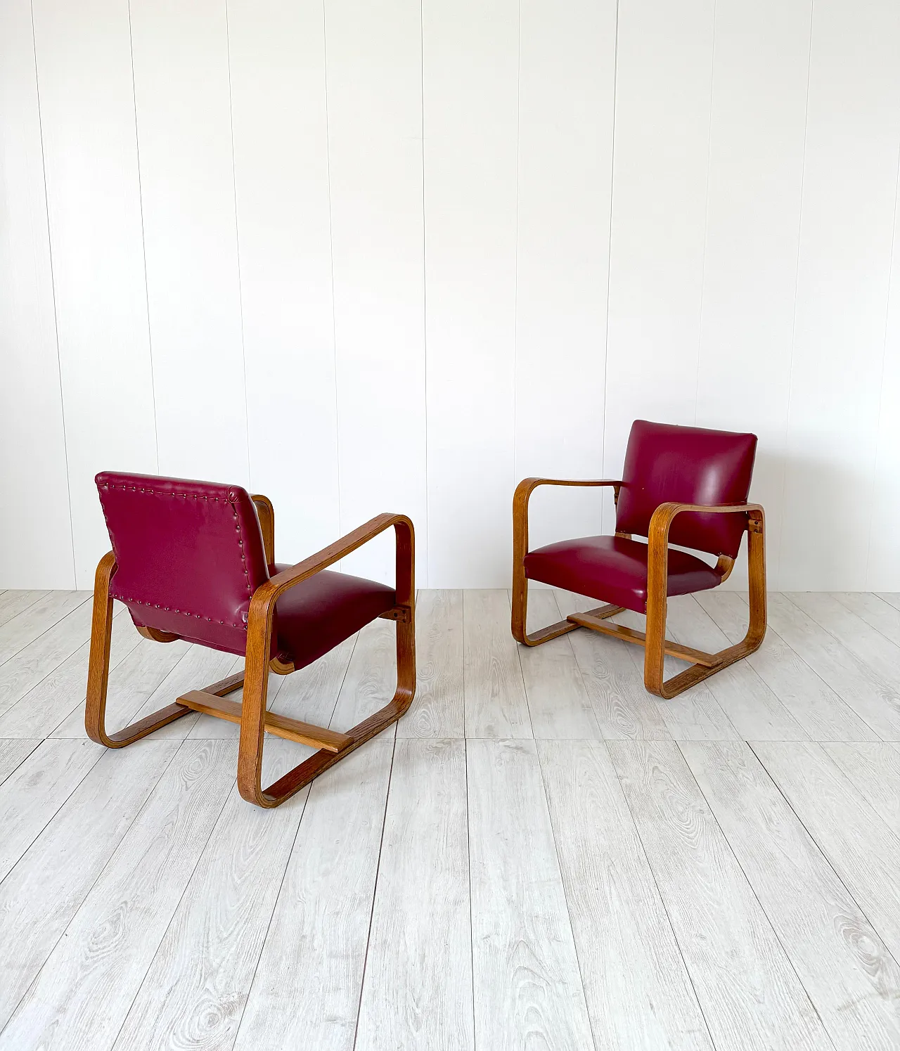 Coppia di poltrone Lamellare di Giuseppe Pagano Pogatschnig, anni '40 18