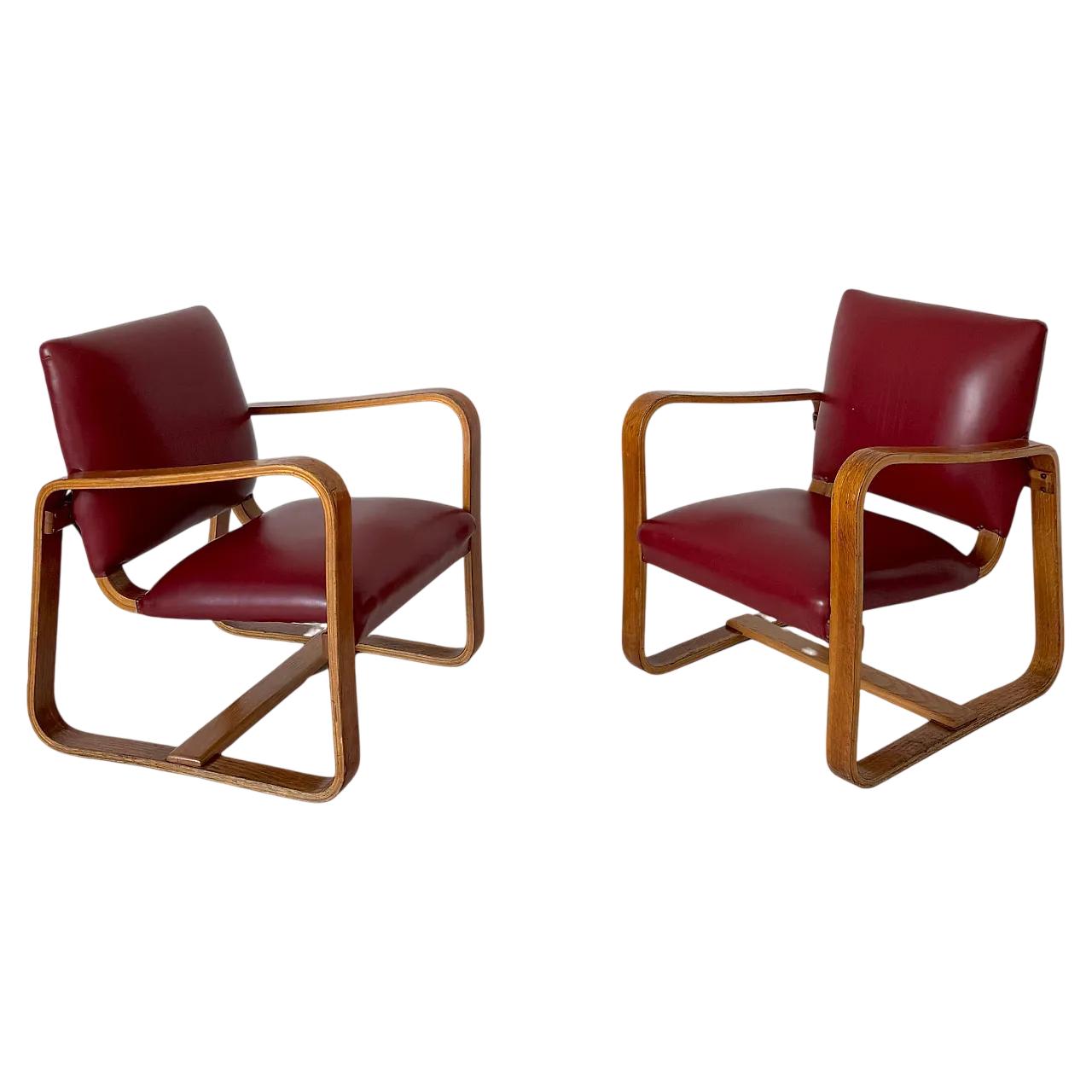 Coppia di poltrone Lamellare di Giuseppe Pagano Pogatschnig, anni '40 19