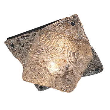 Lampada da soffitto in vetro soffiato, '900