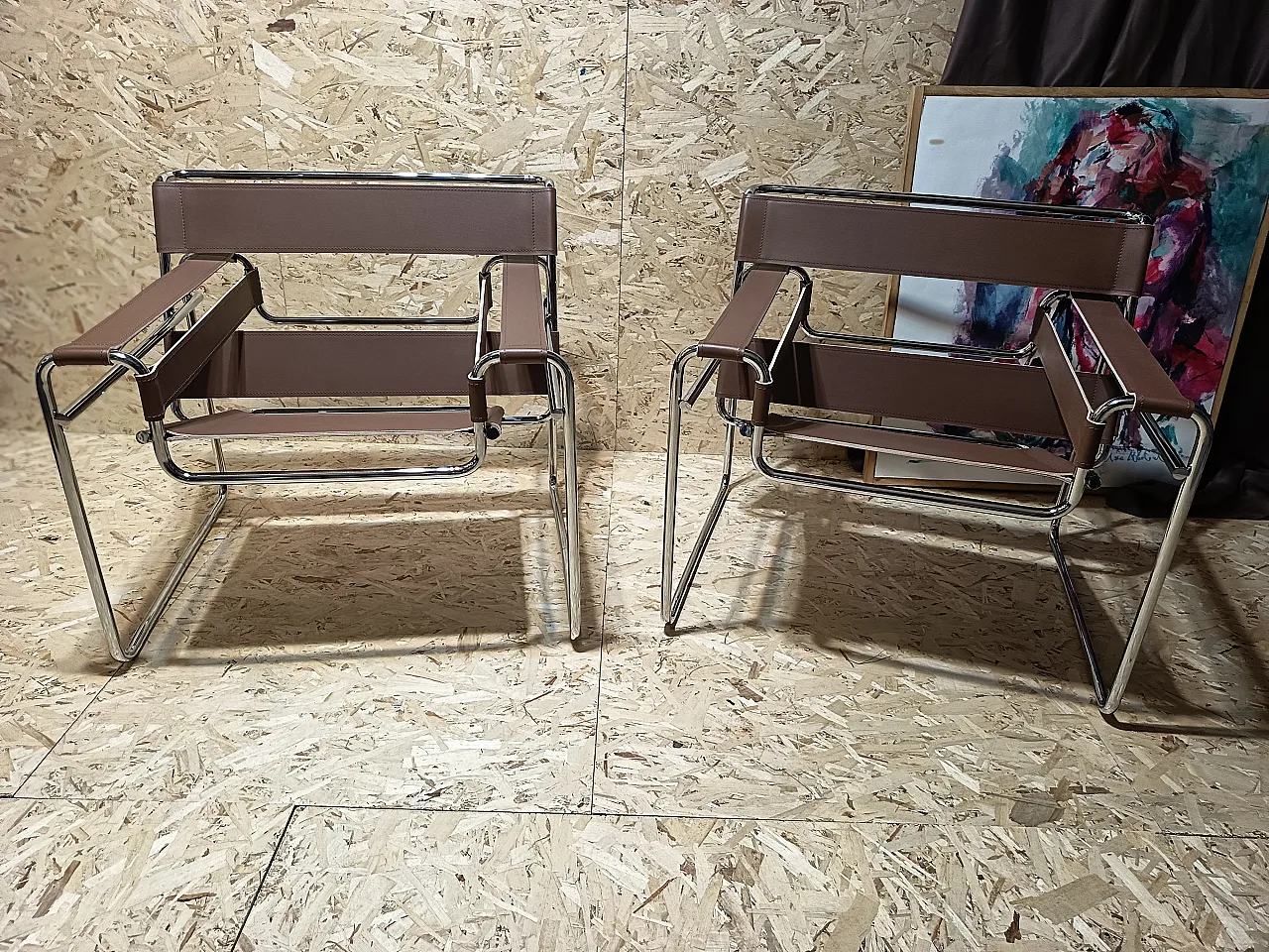 Poltrona Wassily B3 in pelle Cognac 06 di Knoll Studio, anni 2000 2