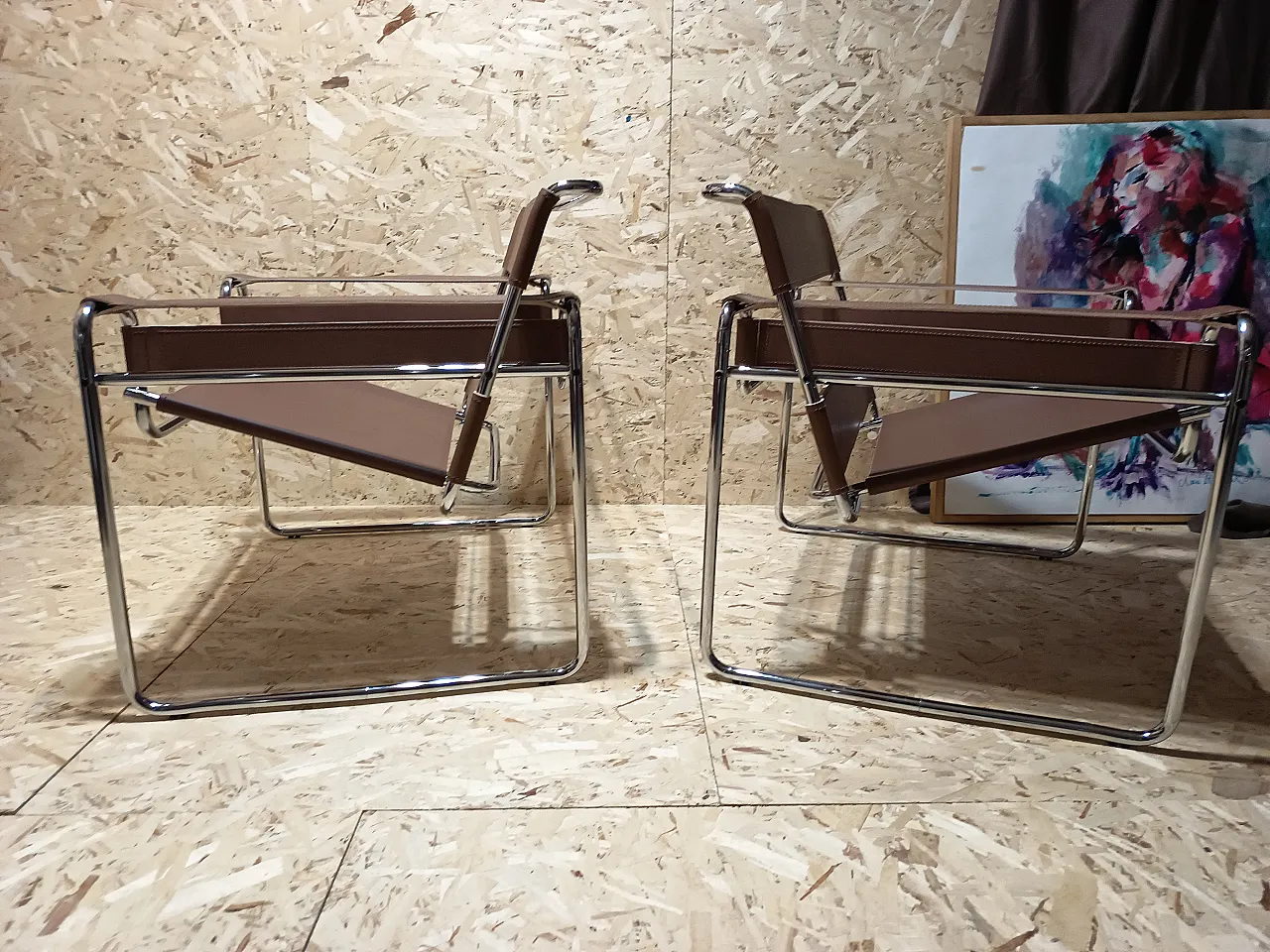 Poltrona Wassily B3 in pelle Cognac 06 di Knoll Studio, anni 2000 28