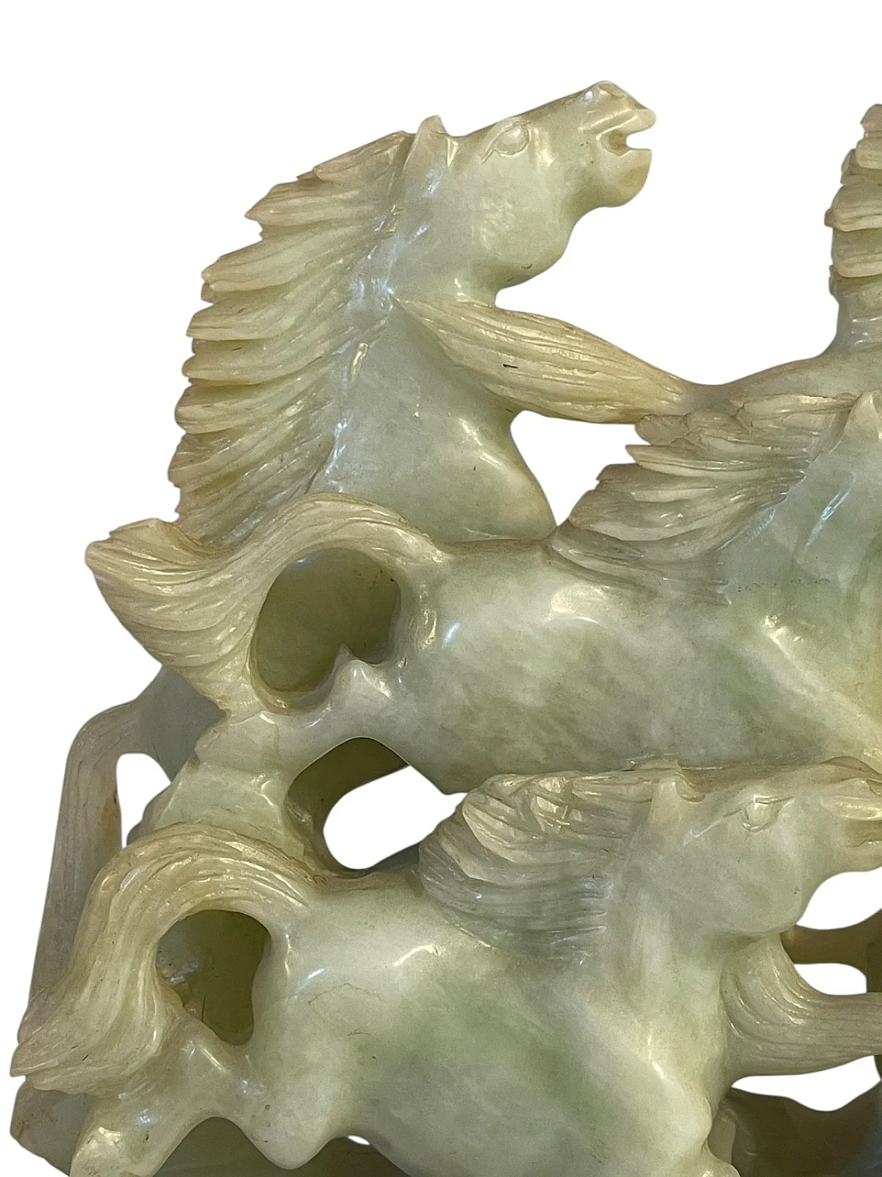 Gruppo in giada, cavalli al galoppo, '800 3