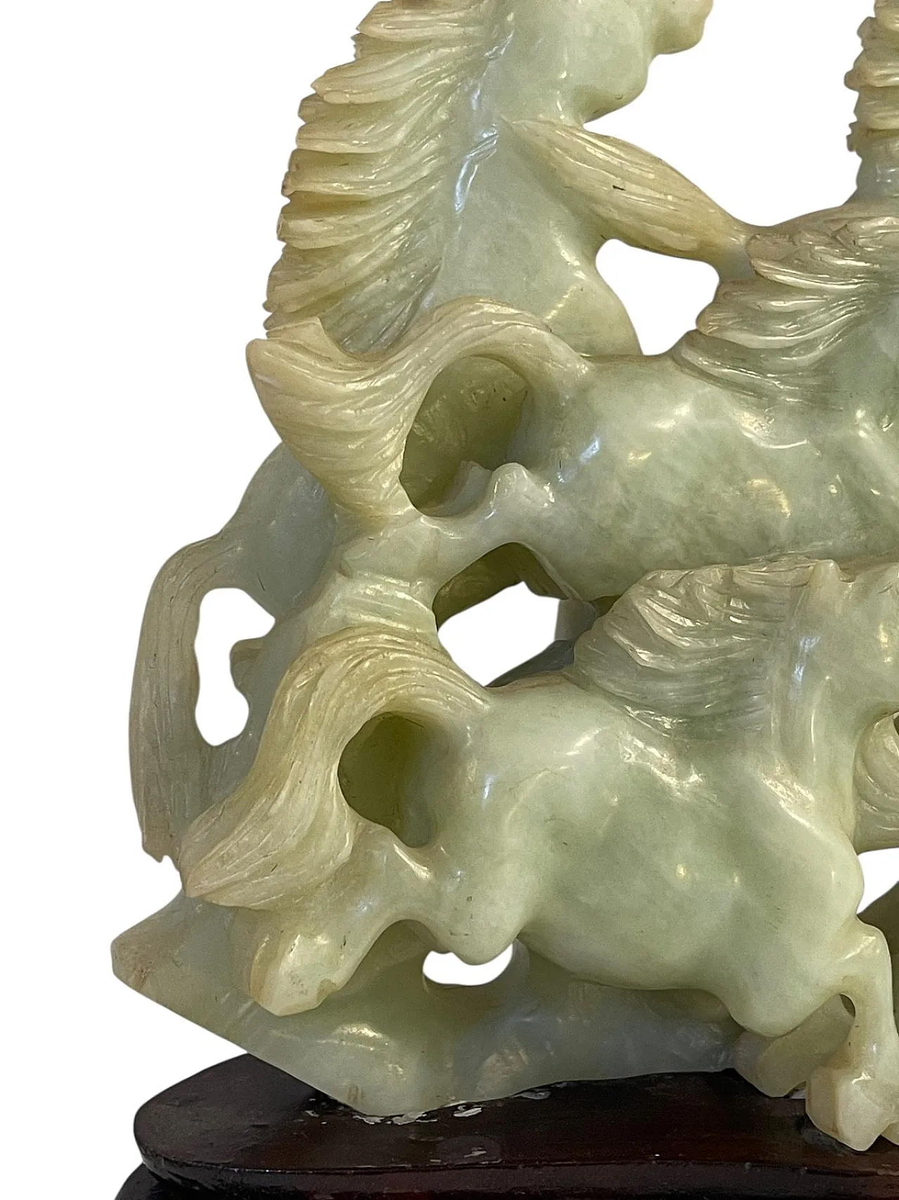 Gruppo in giada, cavalli al galoppo, '800 6