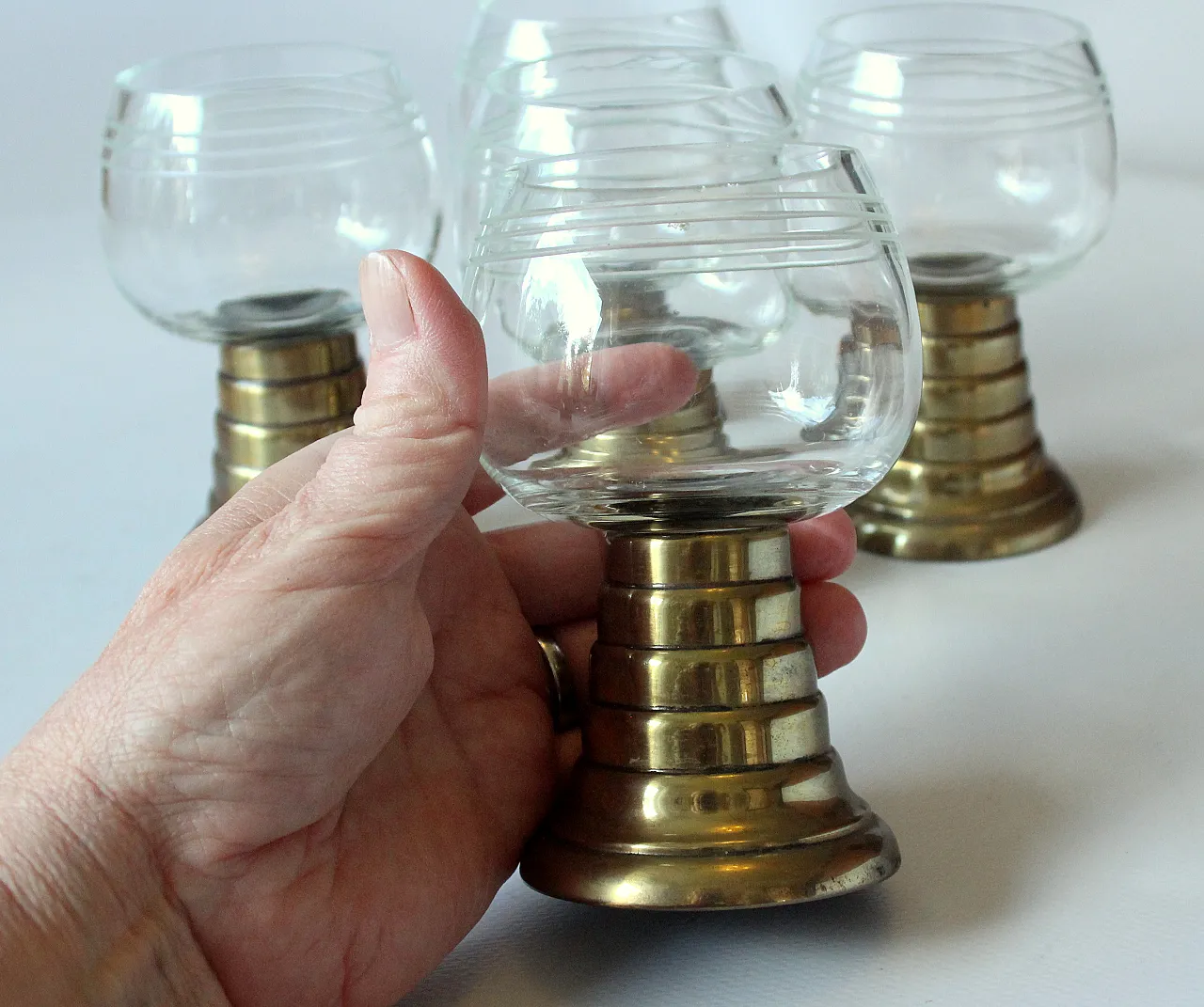 5 calici da vino Böhme & Hennen Dresda, anni '20 5