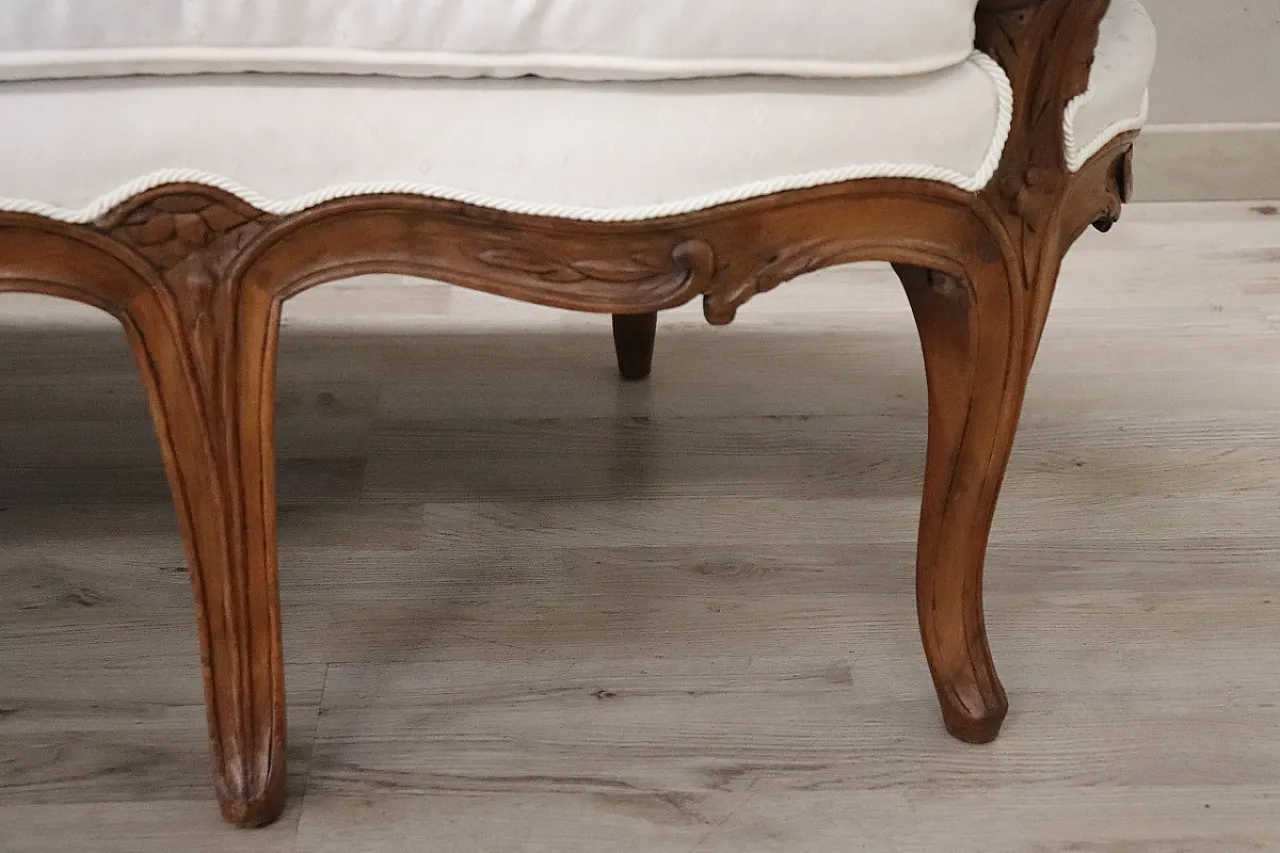 Upholstered walnut sofa, 19th century 10