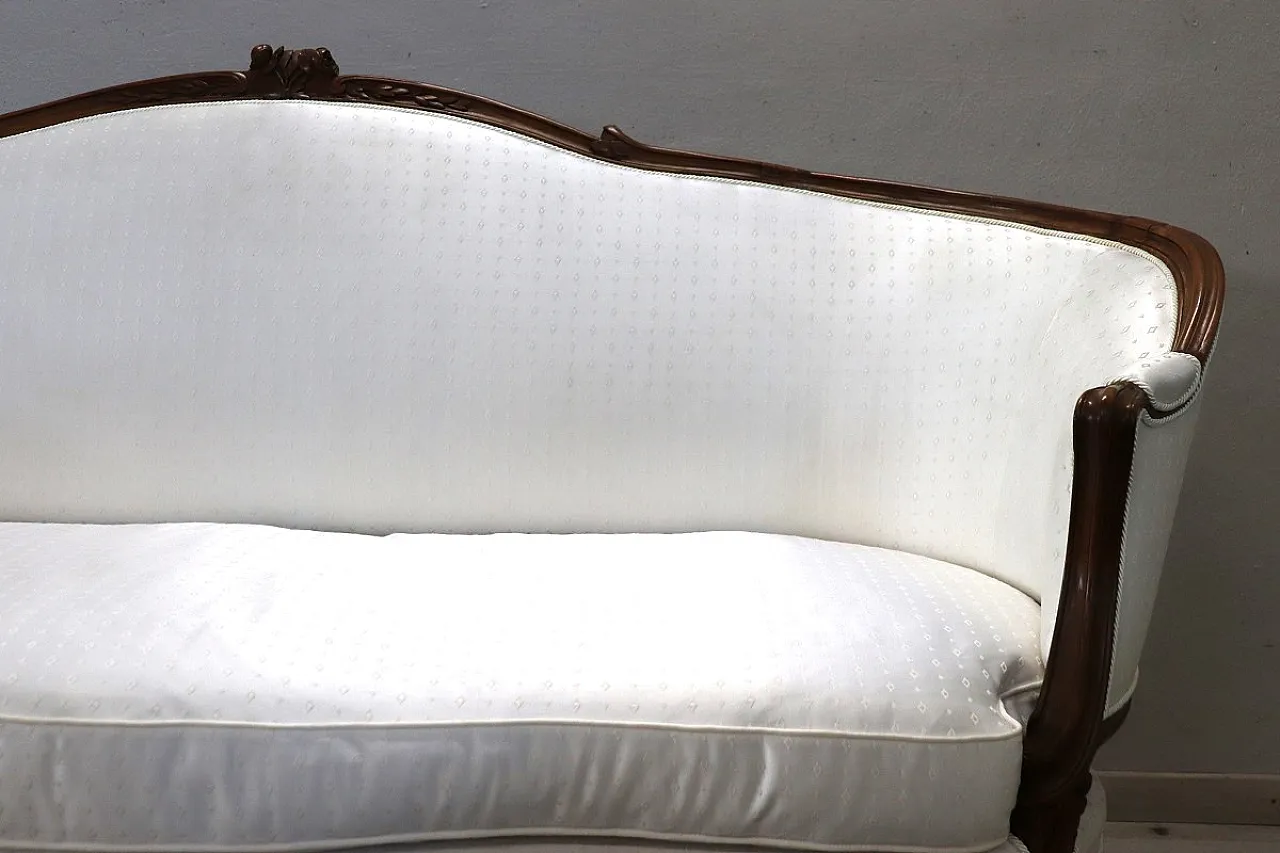 Upholstered walnut sofa, 19th century 12
