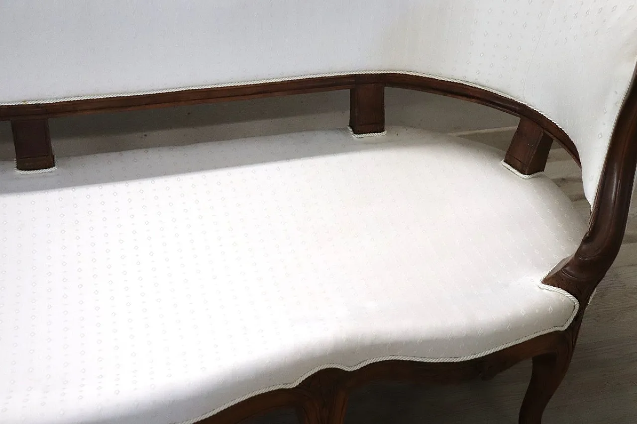 Upholstered walnut sofa, 19th century 14