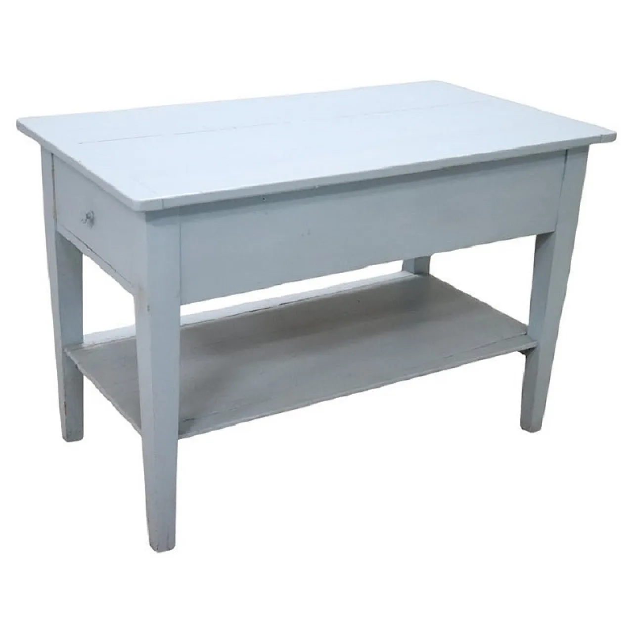 Kitchen or work table in late 19th century lacquered fir 1