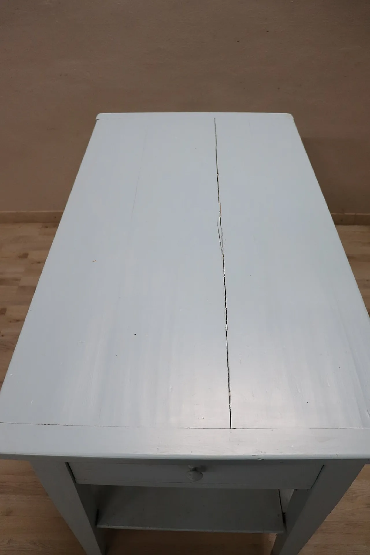 Kitchen or work table in late 19th century lacquered fir 5