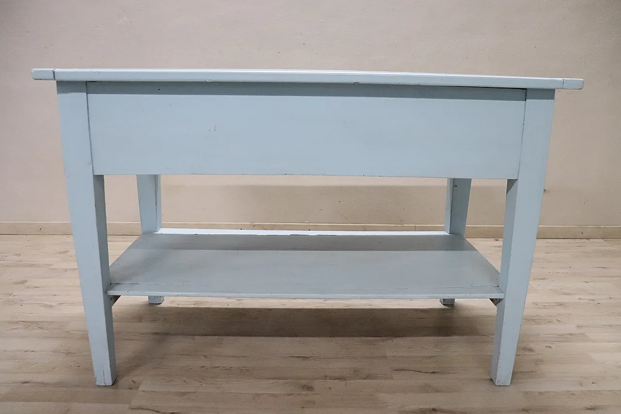 Kitchen or work table in late 19th century lacquered fir 9