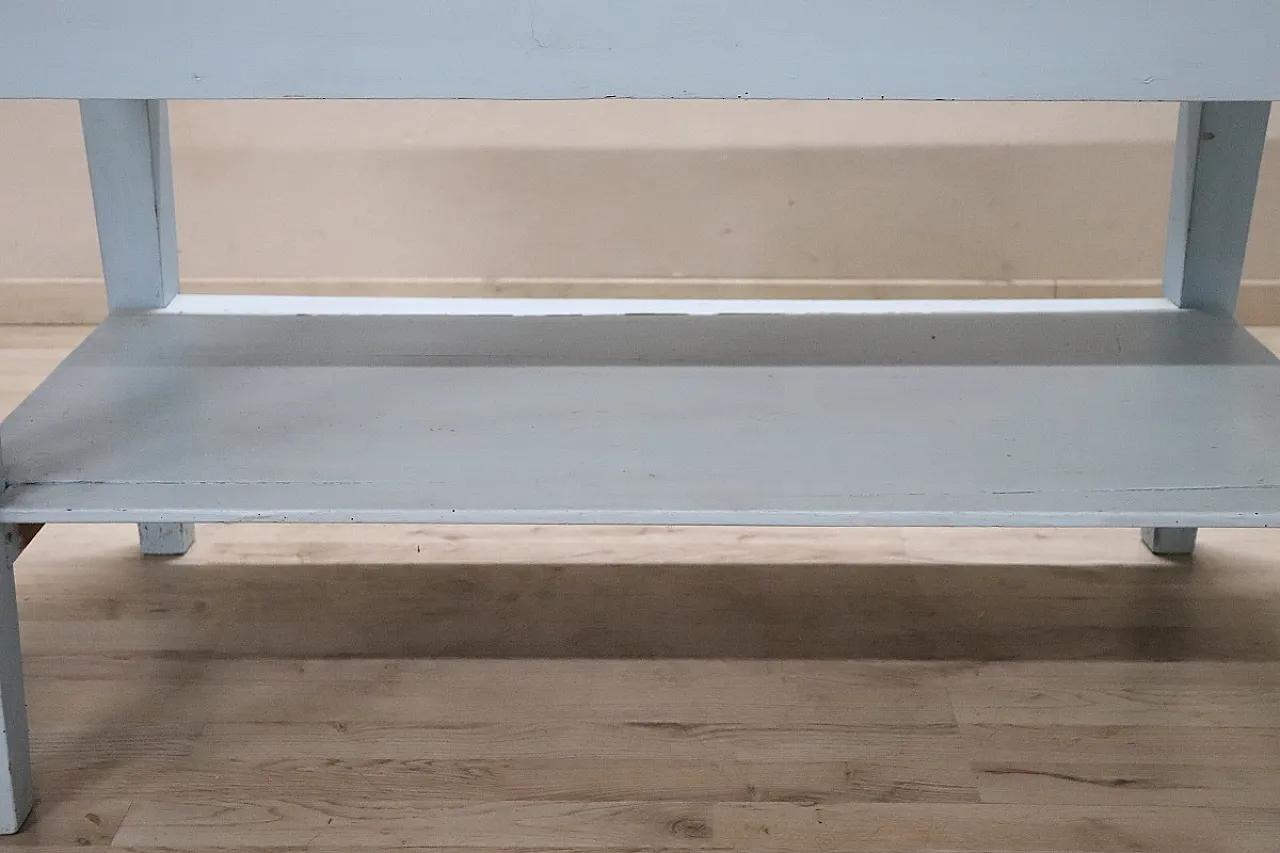 Kitchen or work table in late 19th century lacquered fir 10