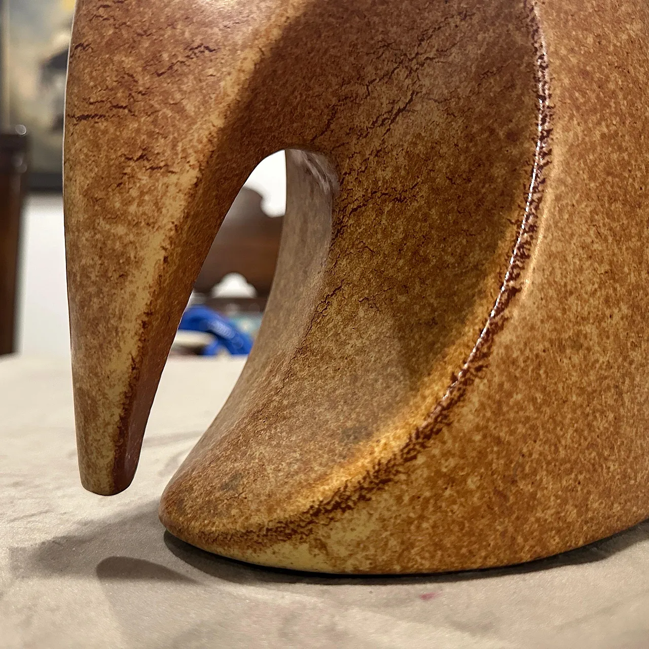 Pair of brown ceramic vases by Giovanni Bertoncello, 1970s 6