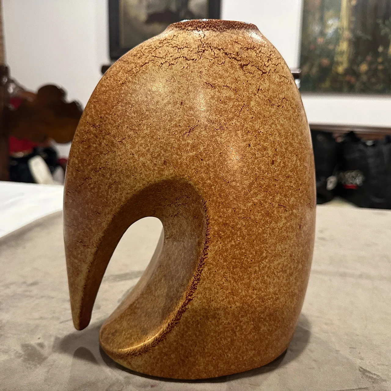 Pair of brown ceramic vases by Giovanni Bertoncello, 1970s 11