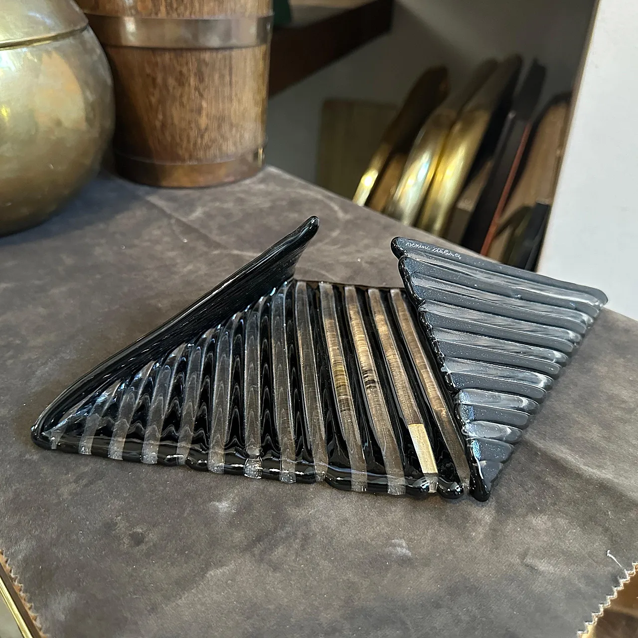 Vide pochette in vetro di Murano di Venini, anni '80 2