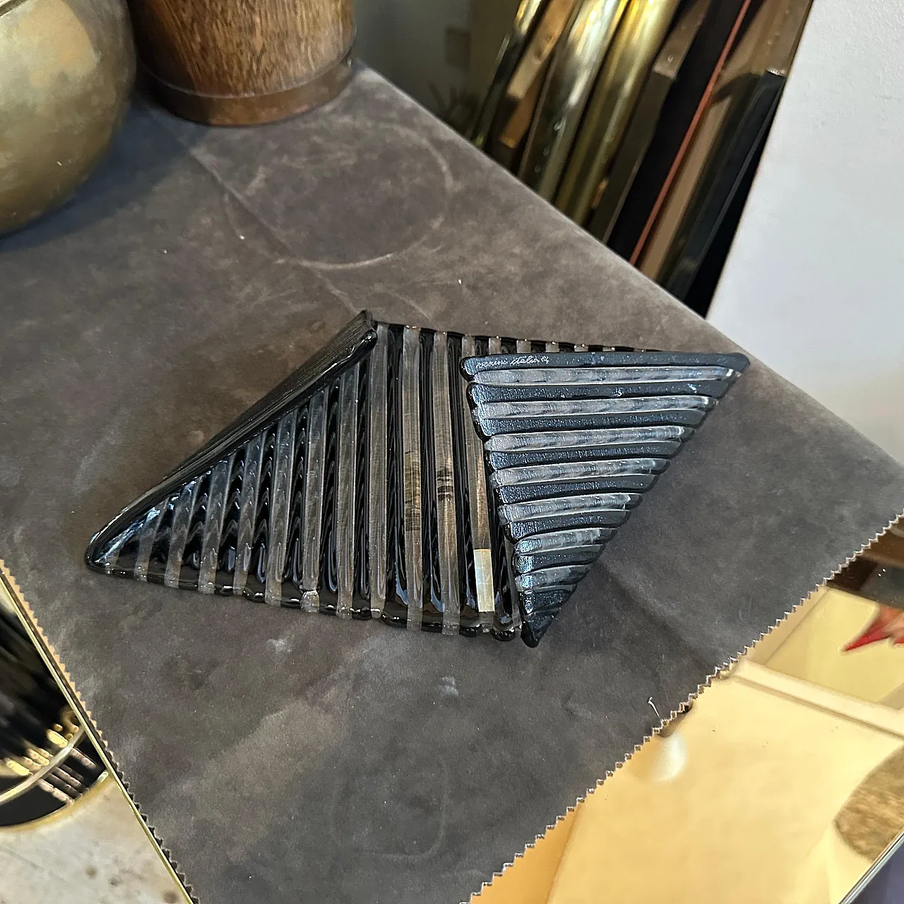 Vide pochette in vetro di Murano di Venini, anni '80 5