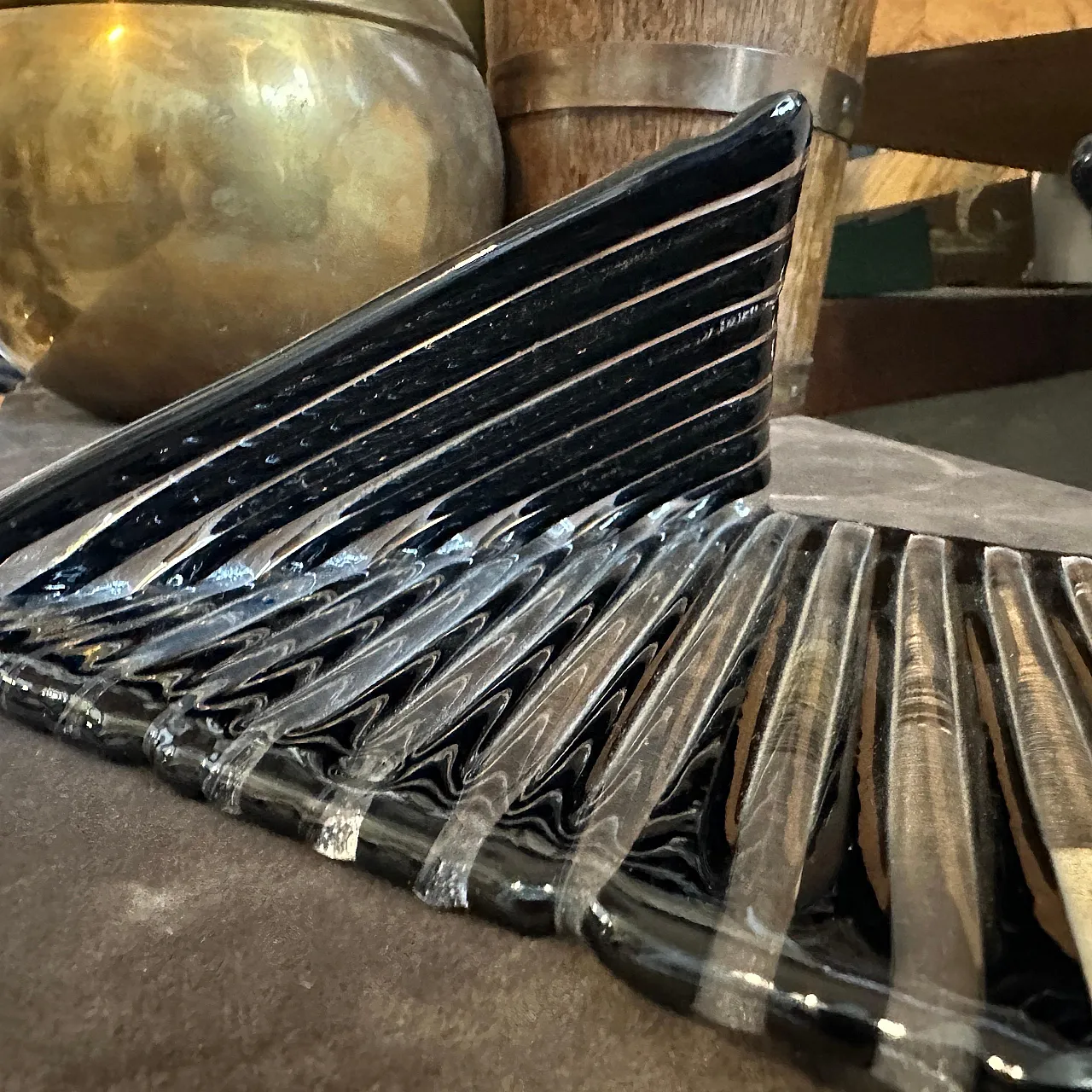 Vide pochette in vetro di Murano di Venini, anni '80 10