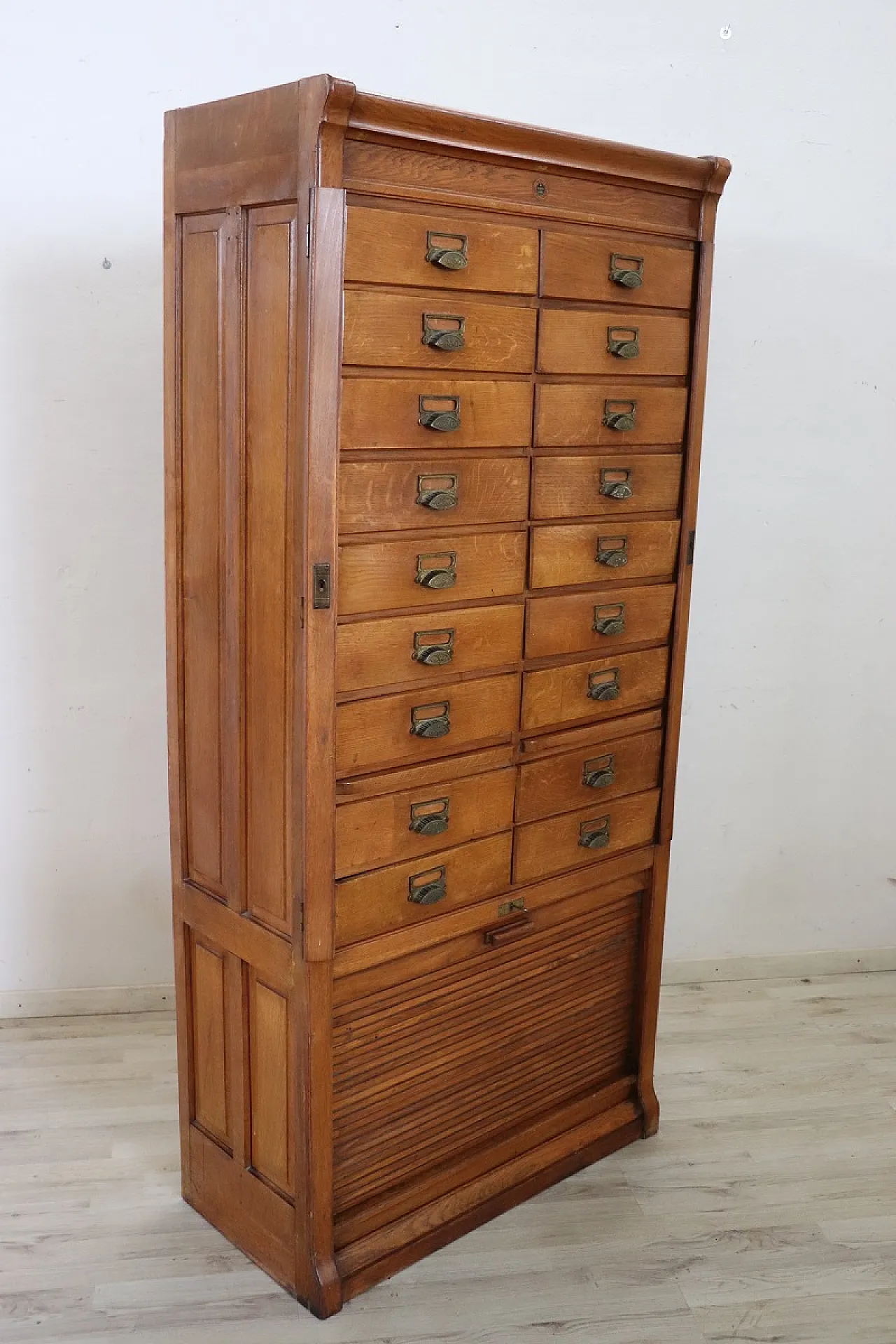 oak office chest of drawers, 1920s 2