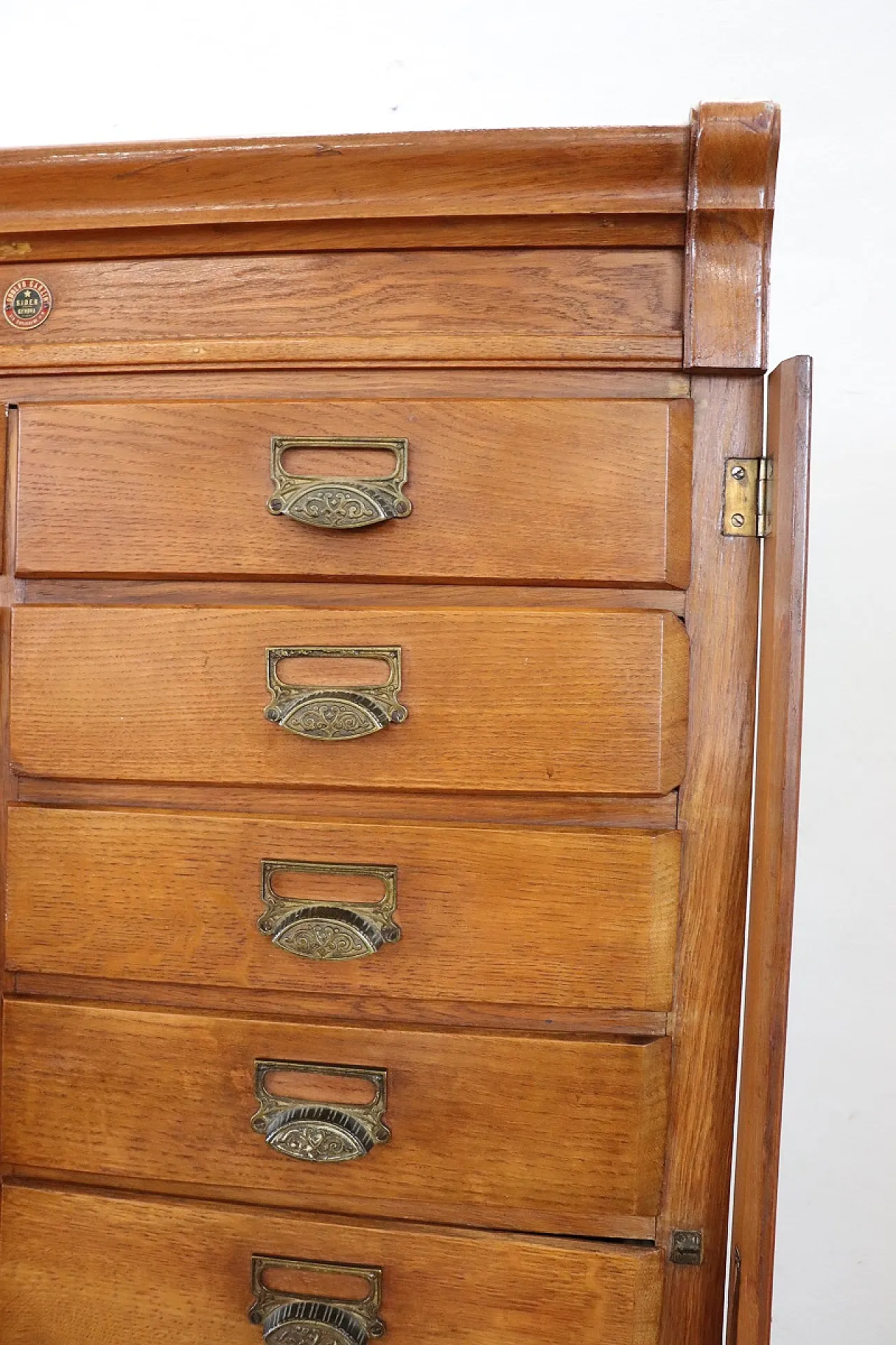 oak office chest of drawers, 1920s 5