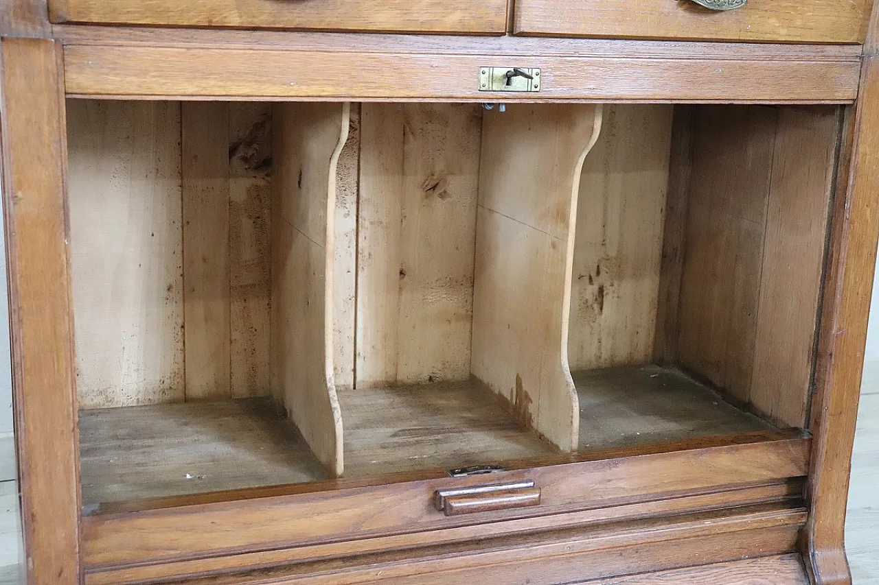 oak office chest of drawers, 1920s 11