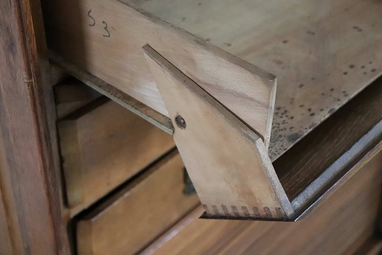 oak office chest of drawers, 1920s 13