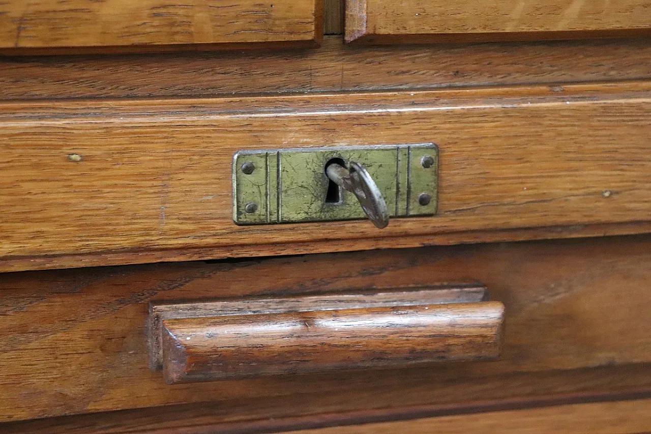 oak office chest of drawers, 1920s 25