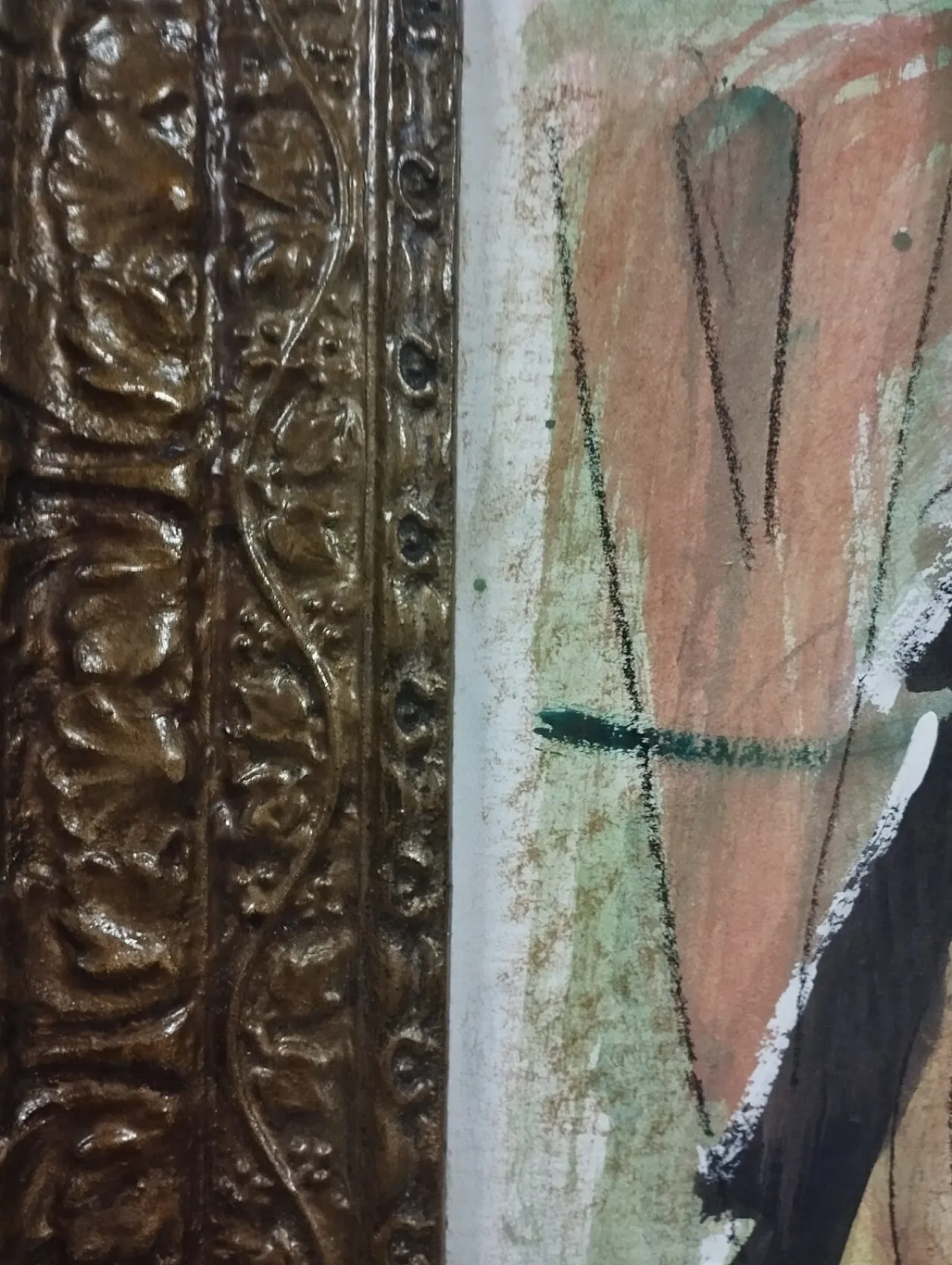 Abstract mixed technique painting by Dočekalová-Syslová, 20th century 2