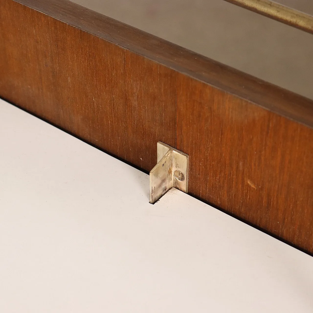 Carrello da cucina in noce e ottone, '900 5