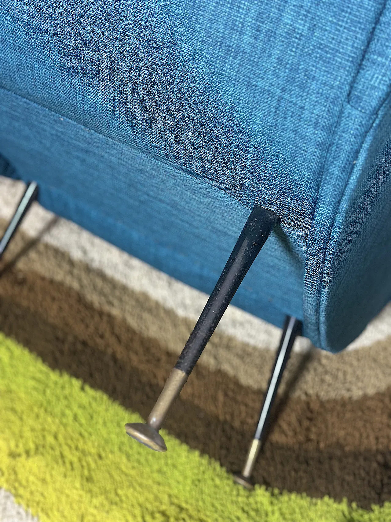 Pair of LADY Lt. Blue Armchairs from the 1950s Design Attributed to Marco Zanus 13