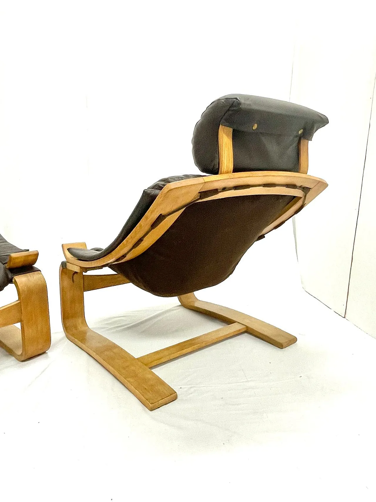 Pair of Kroken armchairs by Ake Fribytter for Nelo Mobel, 70s 12