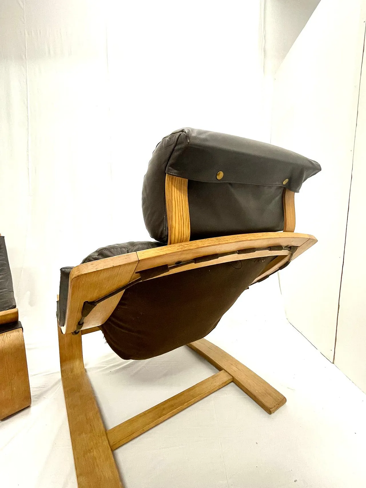 Pair of Kroken armchairs by Ake Fribytter for Nelo Mobel, 70s 16