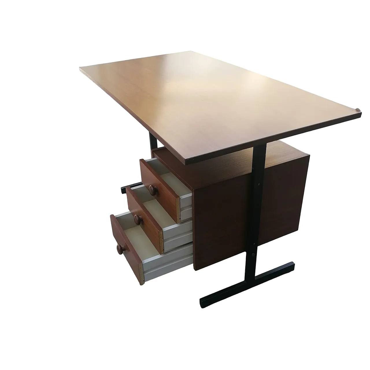 Scrivania in teak, Italia, anni '70 9