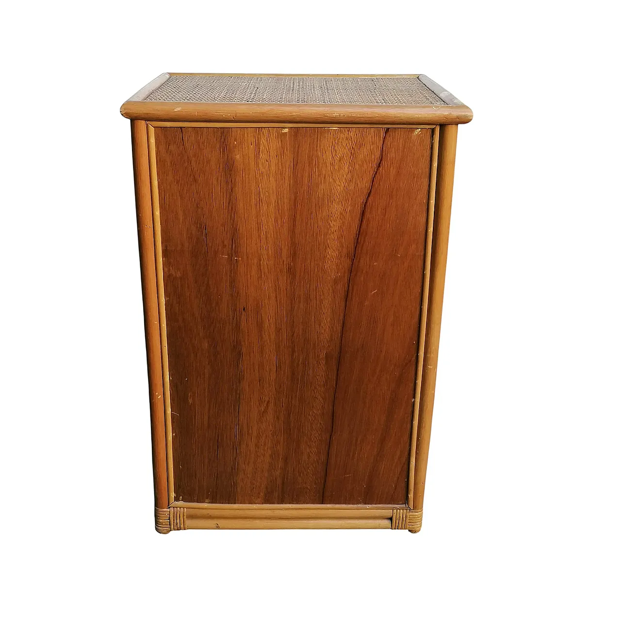 Bamboo and Woven Rattan Five-Drawer Chest, 1970s 5