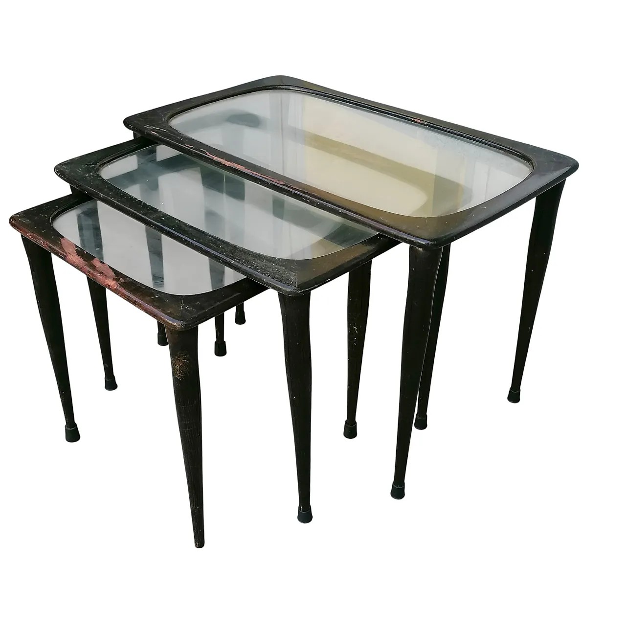 3 Tavolini impilabili stile Ico Parisi, anni '50 3